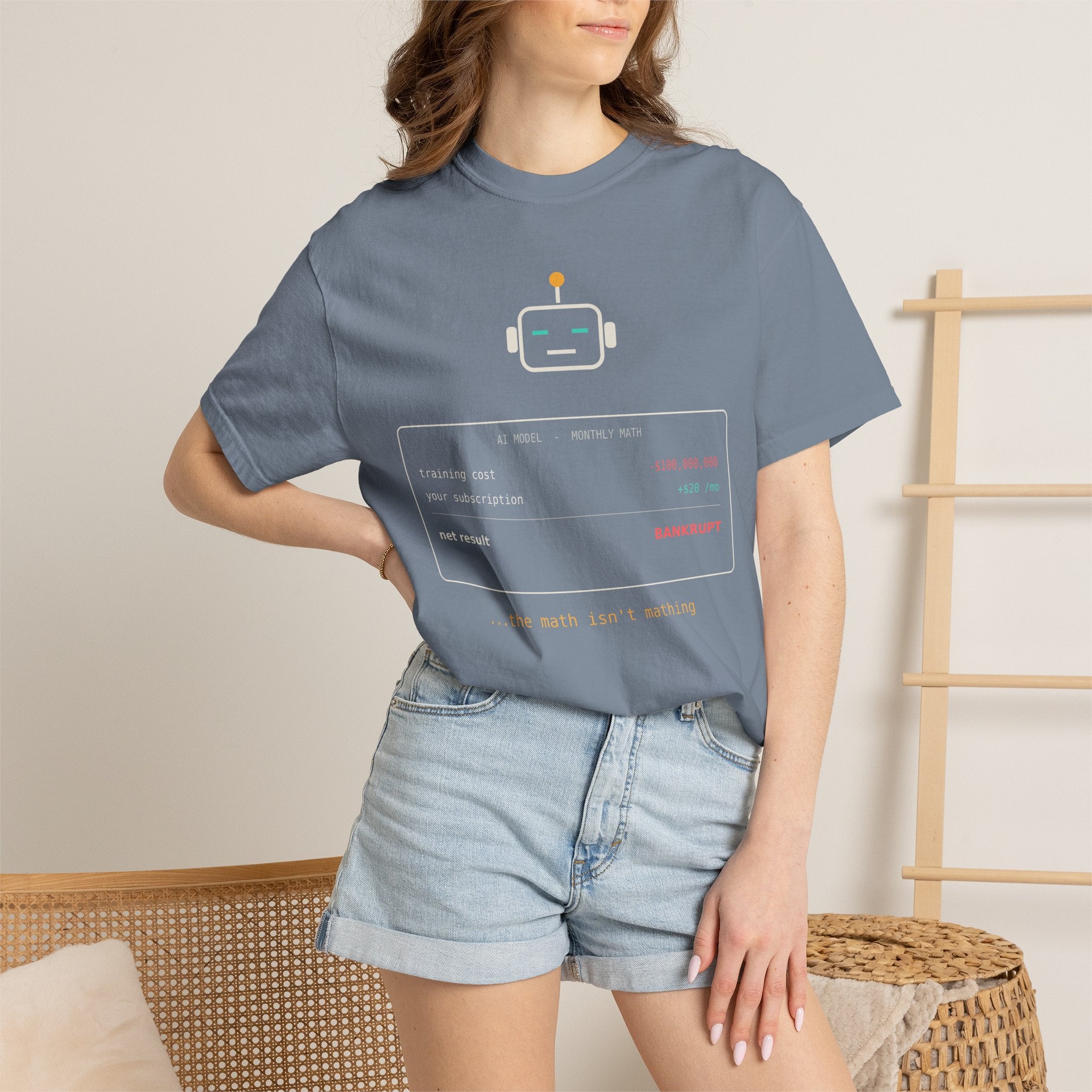 The Math Isn't Mathing Funny AI T-Shirt, AI Economics Meme Tee, Programmer Gift, Tech Startup Humor Shirt, Developer Nerd Gift