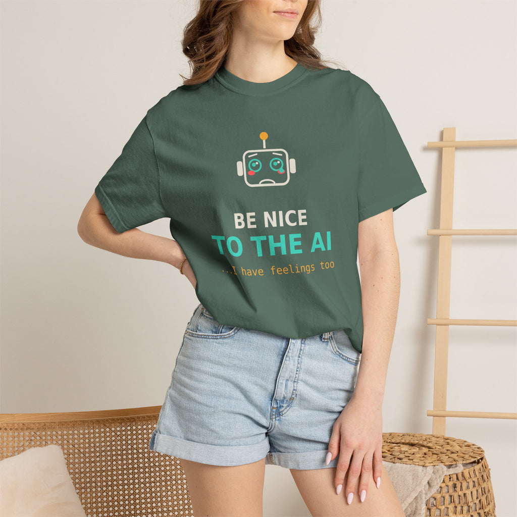 Be Nice to the AI Funny Robot Coffee Mug, Cute AI Meme Cup, Programmer Gift, Tech Humor Mug, Wholesome Nerd Gift