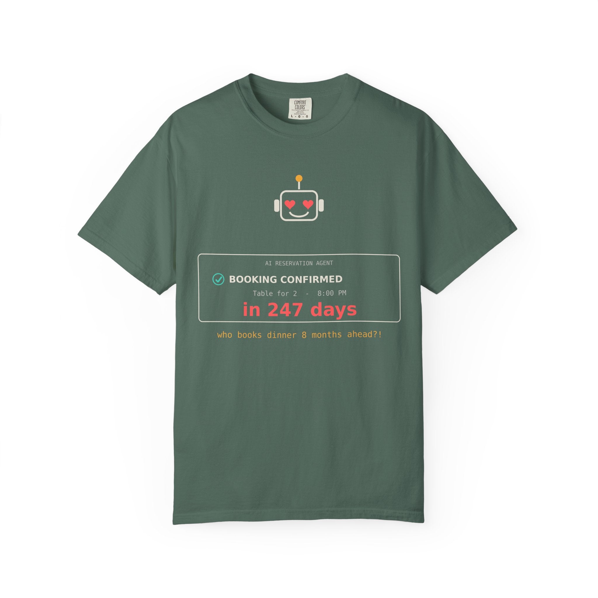 AI Booking Agent Funny Tech T-Shirt, AI Fail Meme Tee, Programmer Gift, Developer Humor Shirt, Software Engineer Nerd Gift