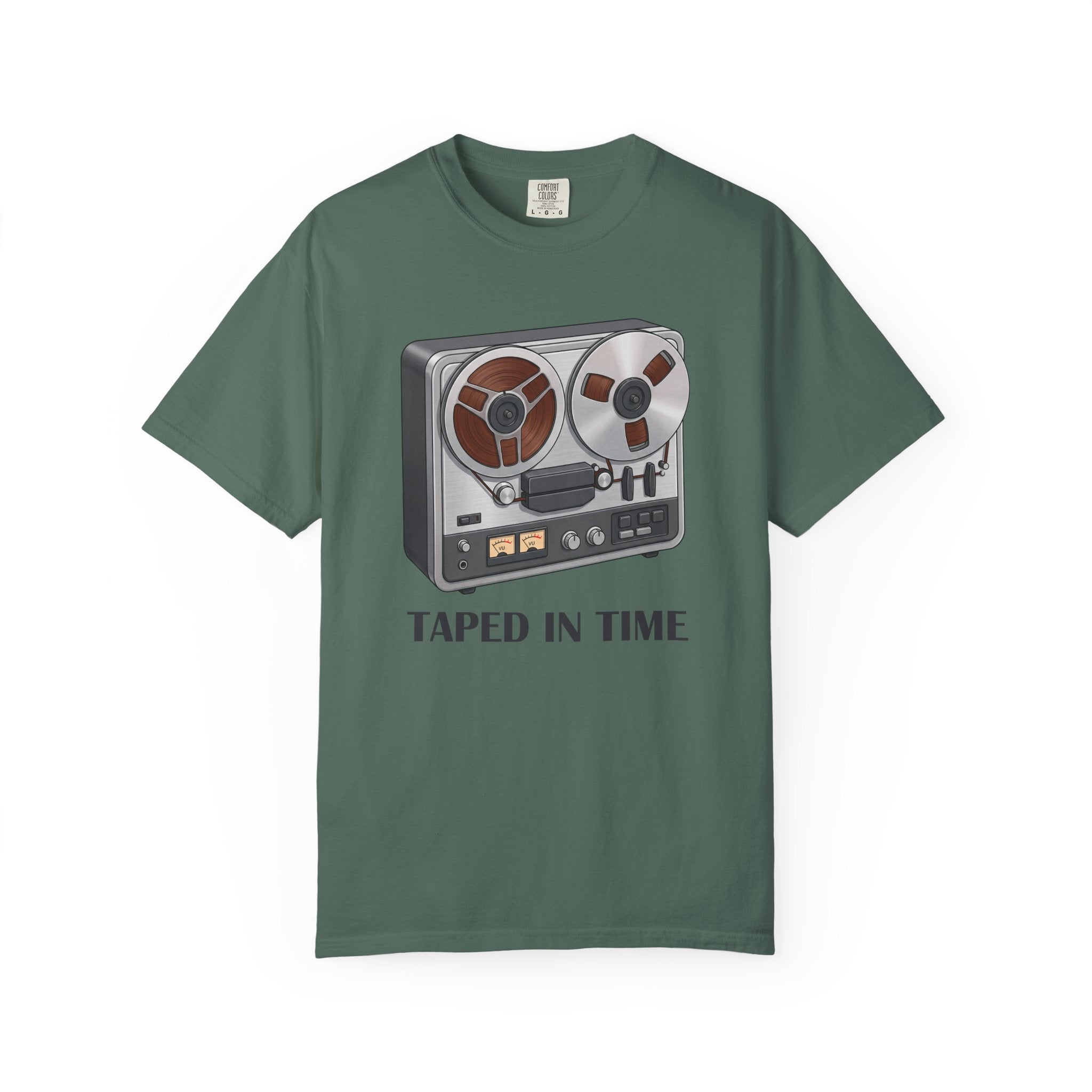 Taped In Time Reel-to-Reel Tape Recorder T-shirt | Vintage Audio Tee