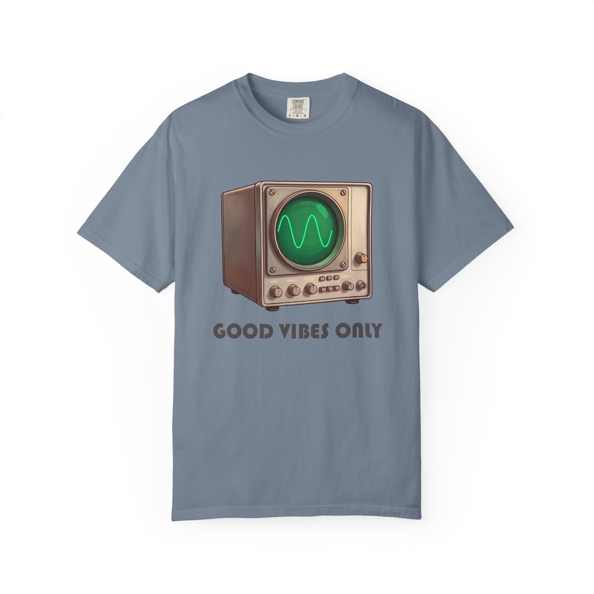 Vintage Oscilloscope Good Vibes Only T-shirt | Retro Electronics Tee