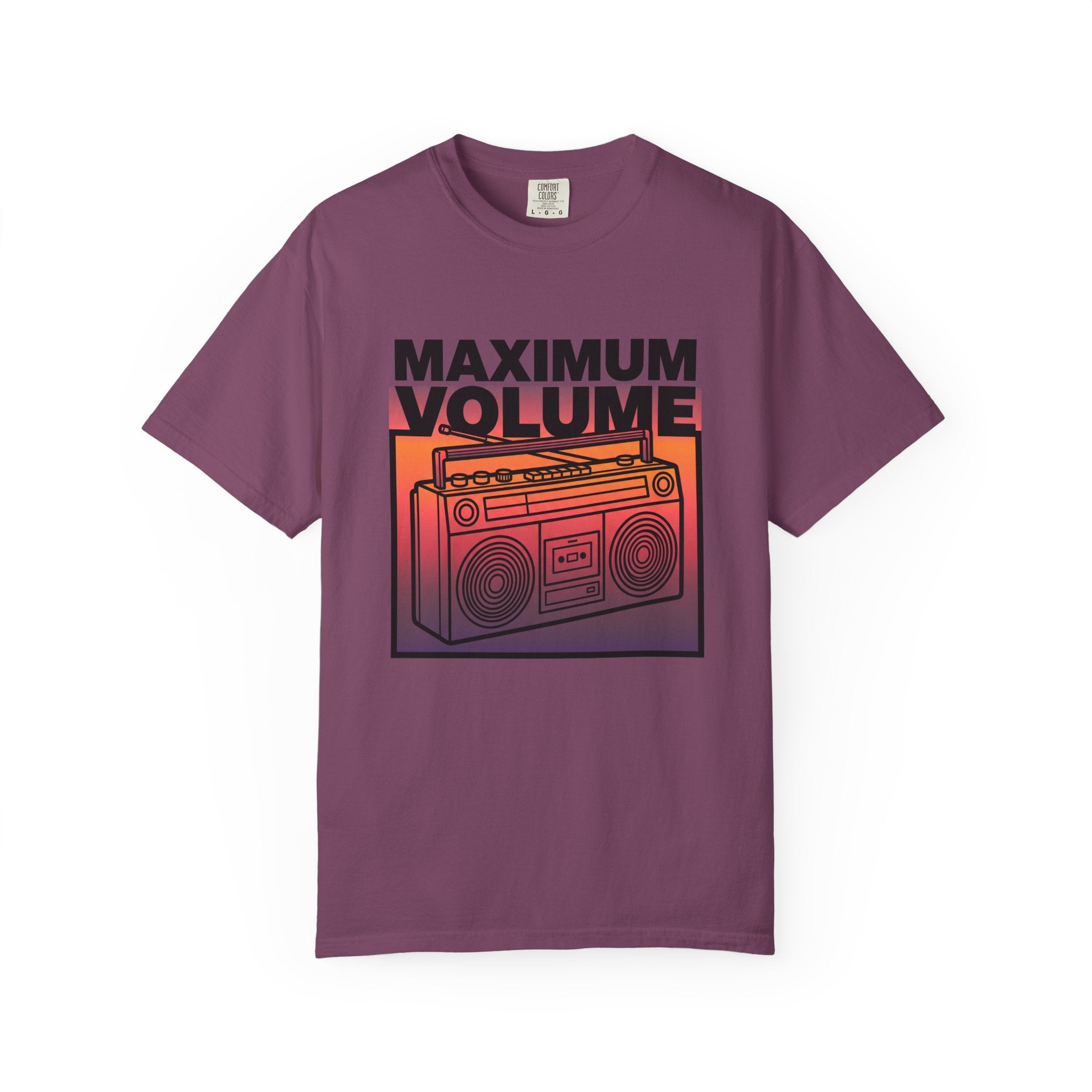 Maximum Volume Boombox T-shirt | Retro Radio Graphic Tee