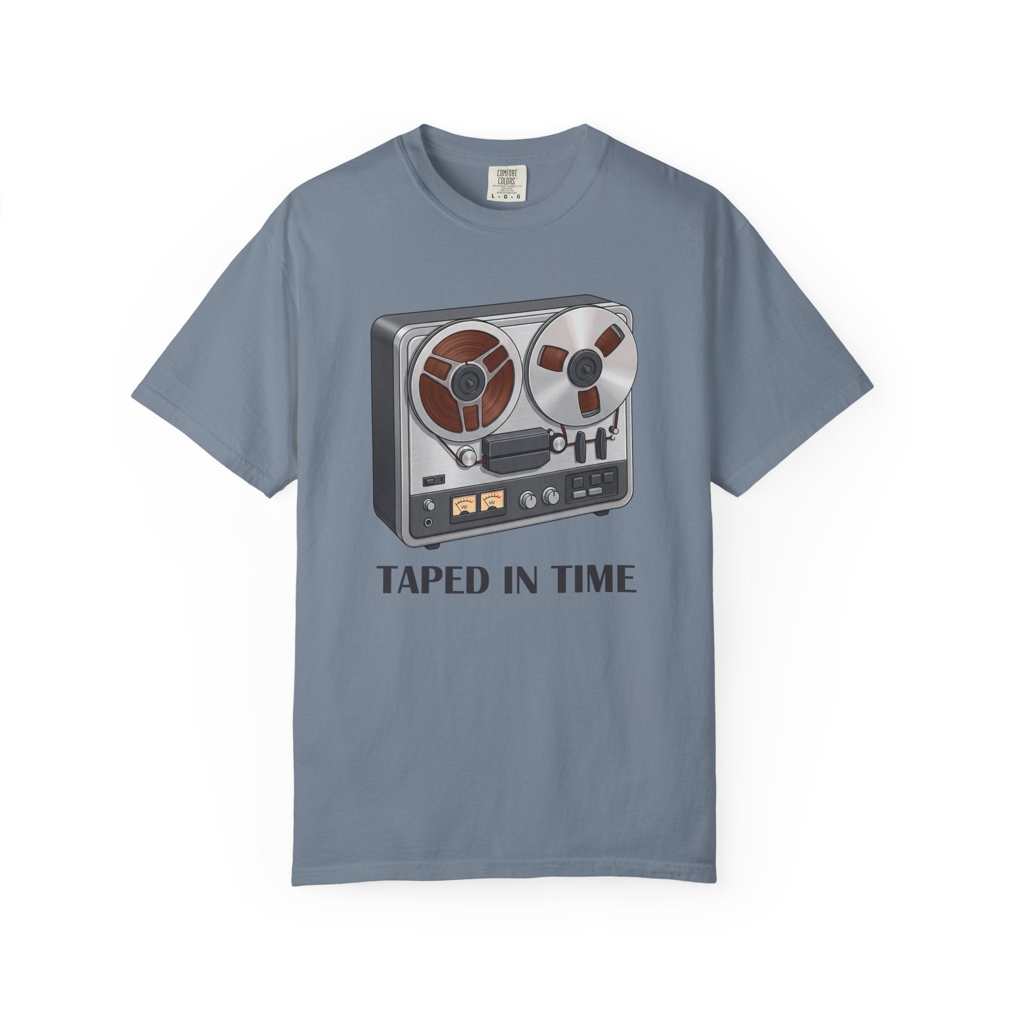 Taped In Time Reel-to-Reel Tape Recorder T-shirt | Vintage Audio Tee