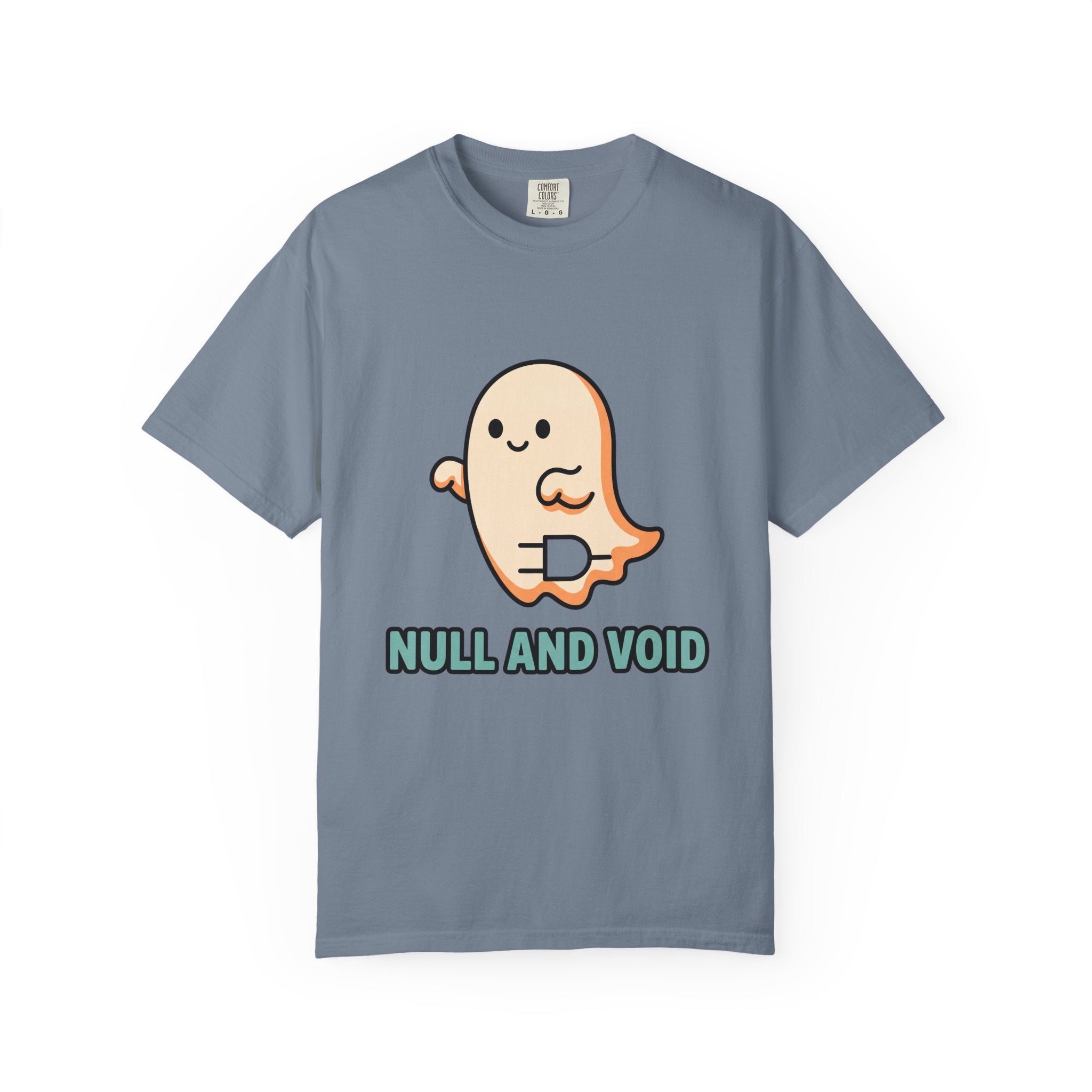 Null and Void ghost illustration T-shirt | Cute spooky graphic tee