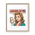 Running on 1% Pop Art Woman Matte Canvas