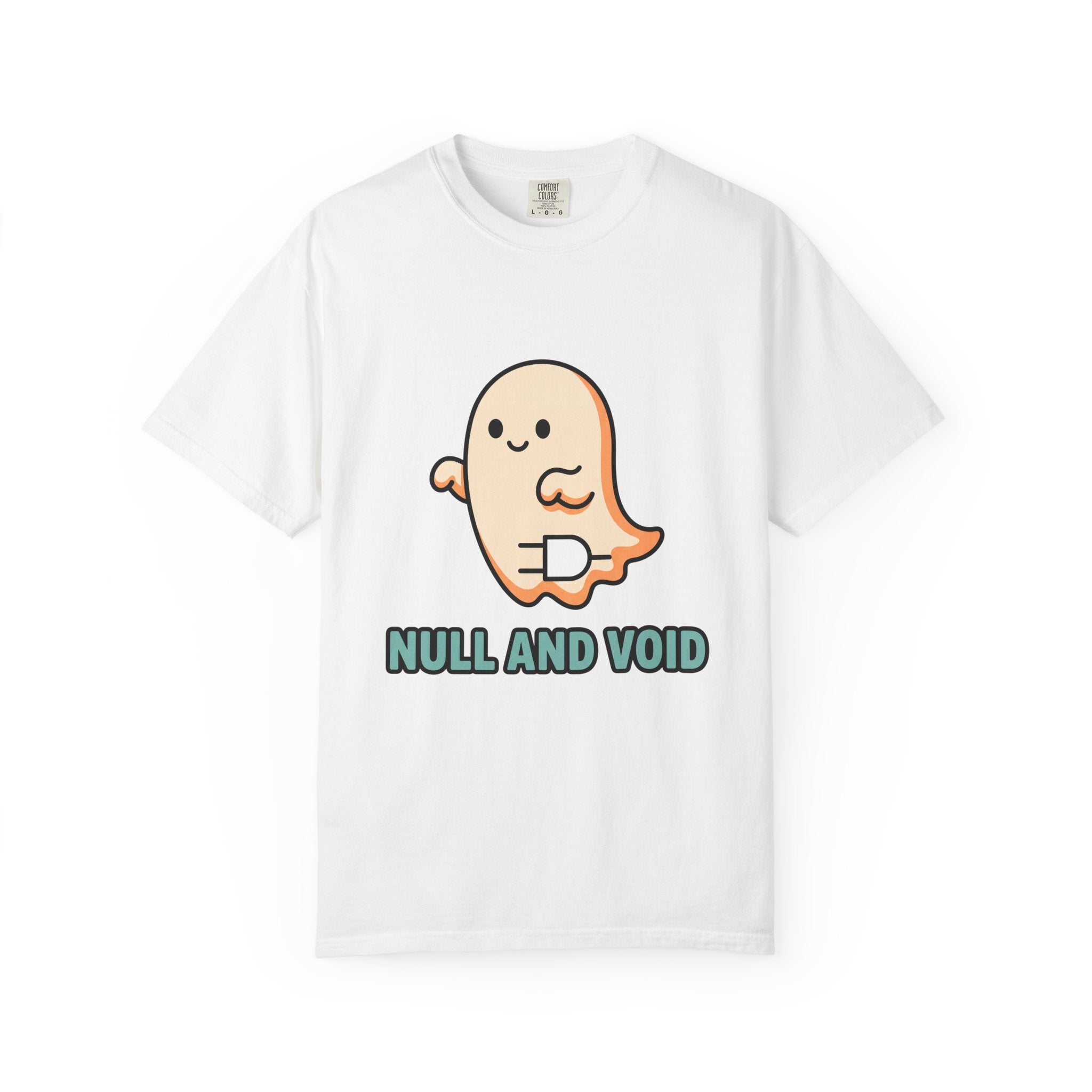 Null and Void ghost illustration T-shirt | Cute spooky graphic tee