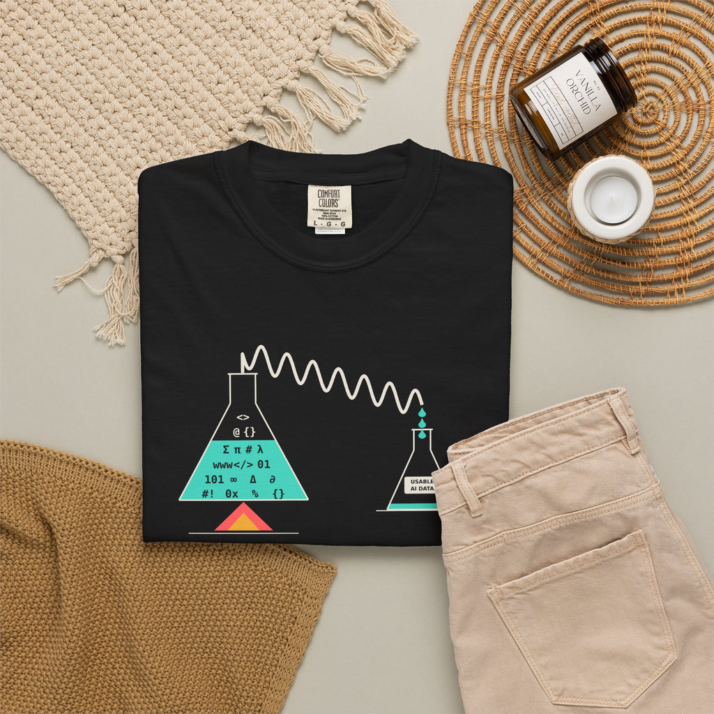 Theres Knowledge Out There Funny AI T-Shirt, Data Science Meme Tee, Machine Learning Gift, Programmer Tech Humor Nerd Shirt for Coders