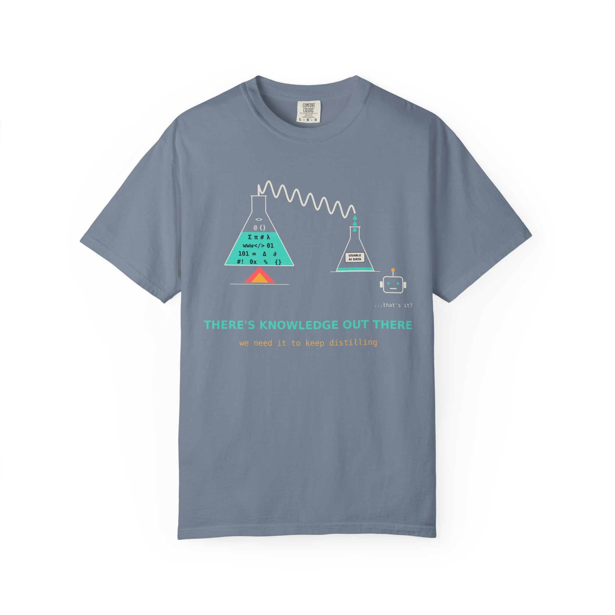 Theres Knowledge Out There Funny AI T-Shirt, Data Science Meme Tee, Machine Learning Gift, Programmer Tech Humor Nerd Shirt for Coders