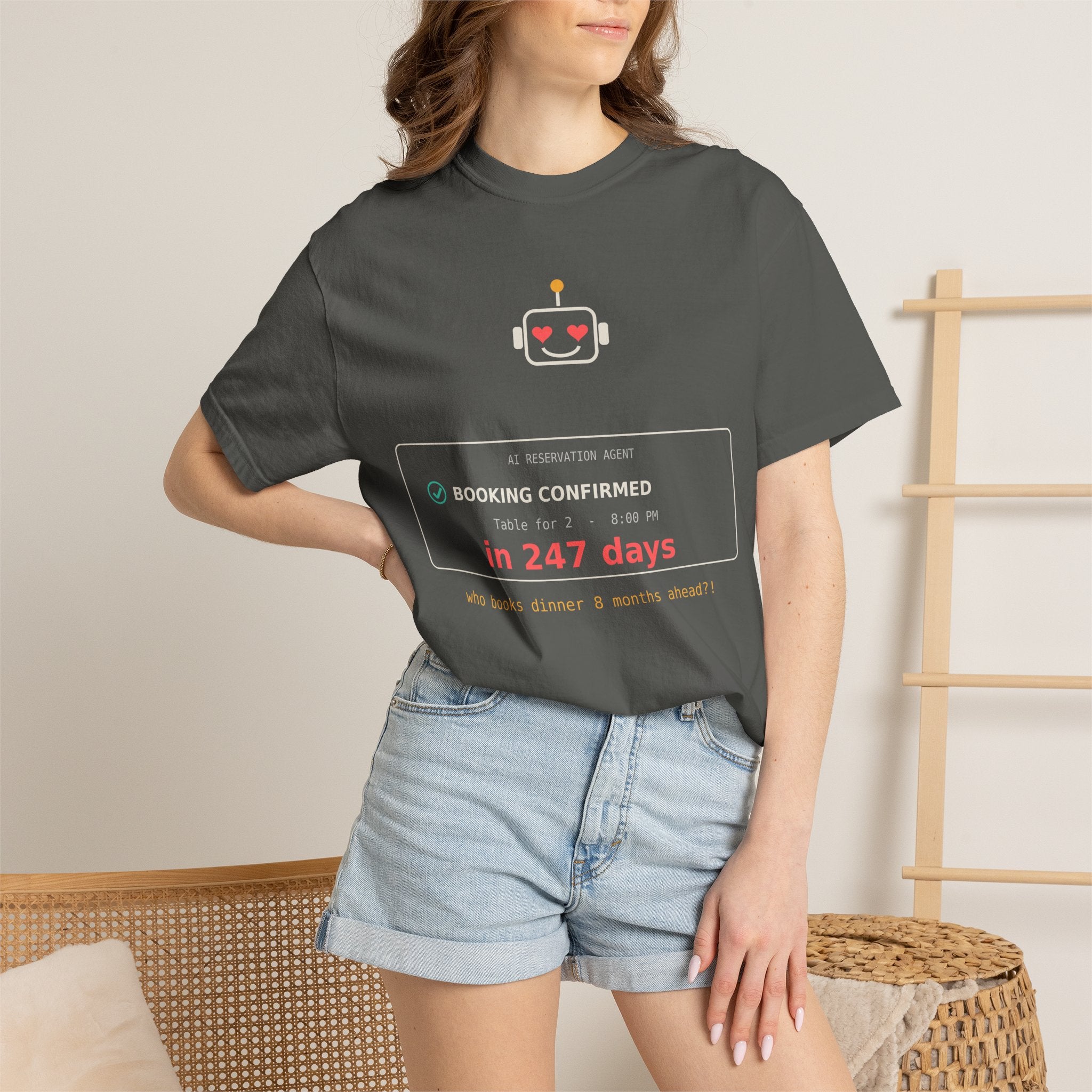 AI Booking Agent Funny Tech T-Shirt, AI Fail Meme Tee, Programmer Gift, Developer Humor Shirt, Software Engineer Nerd Gift