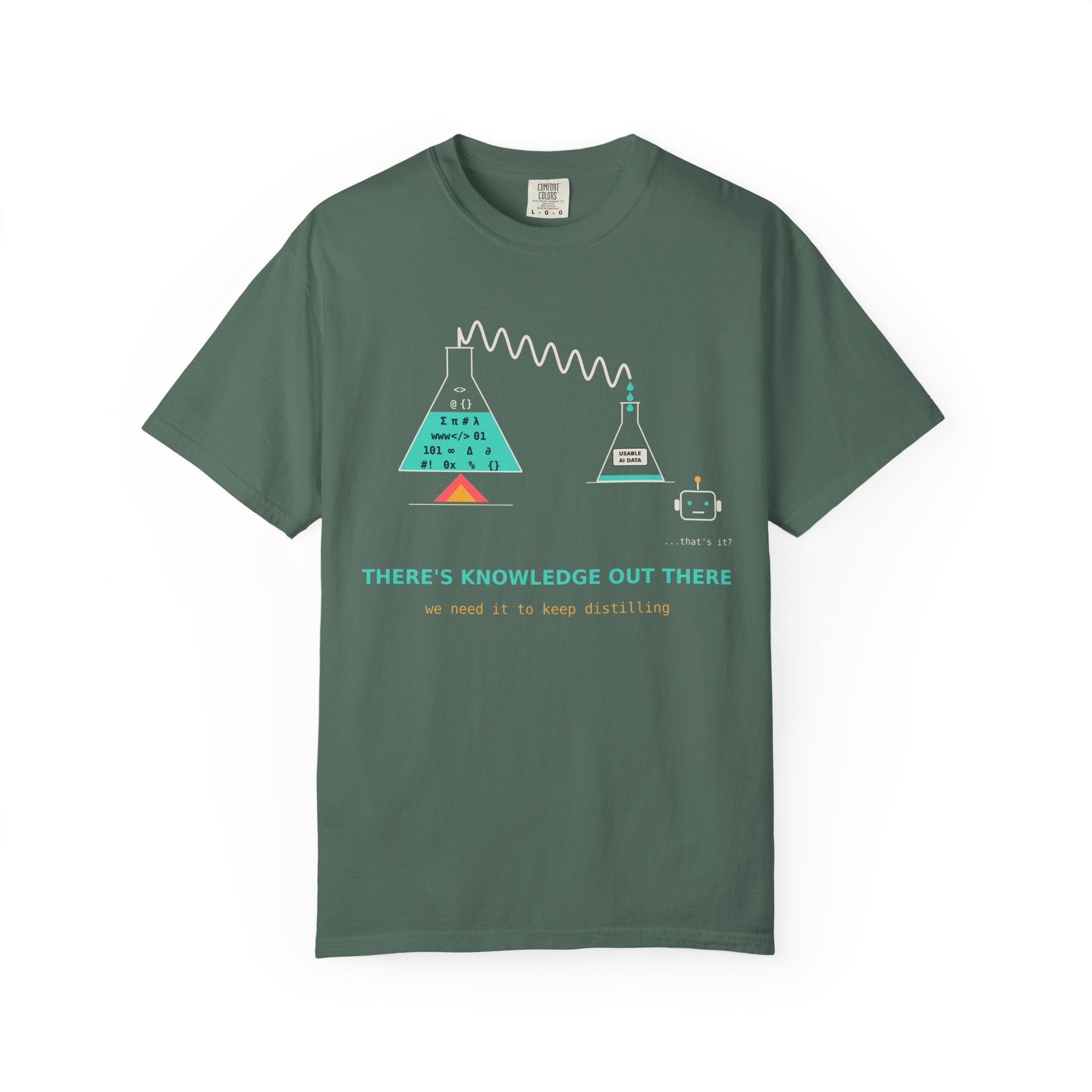 Theres Knowledge Out There Funny AI T-Shirt, Data Science Meme Tee, Machine Learning Gift, Programmer Tech Humor Nerd Shirt for Coders