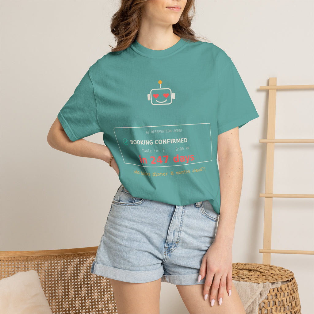 AI Booking Agent Funny Tech T-Shirt, AI Fail Meme Tee, Programmer Gift, Developer Humor Shirt, Software Engineer Nerd Gift