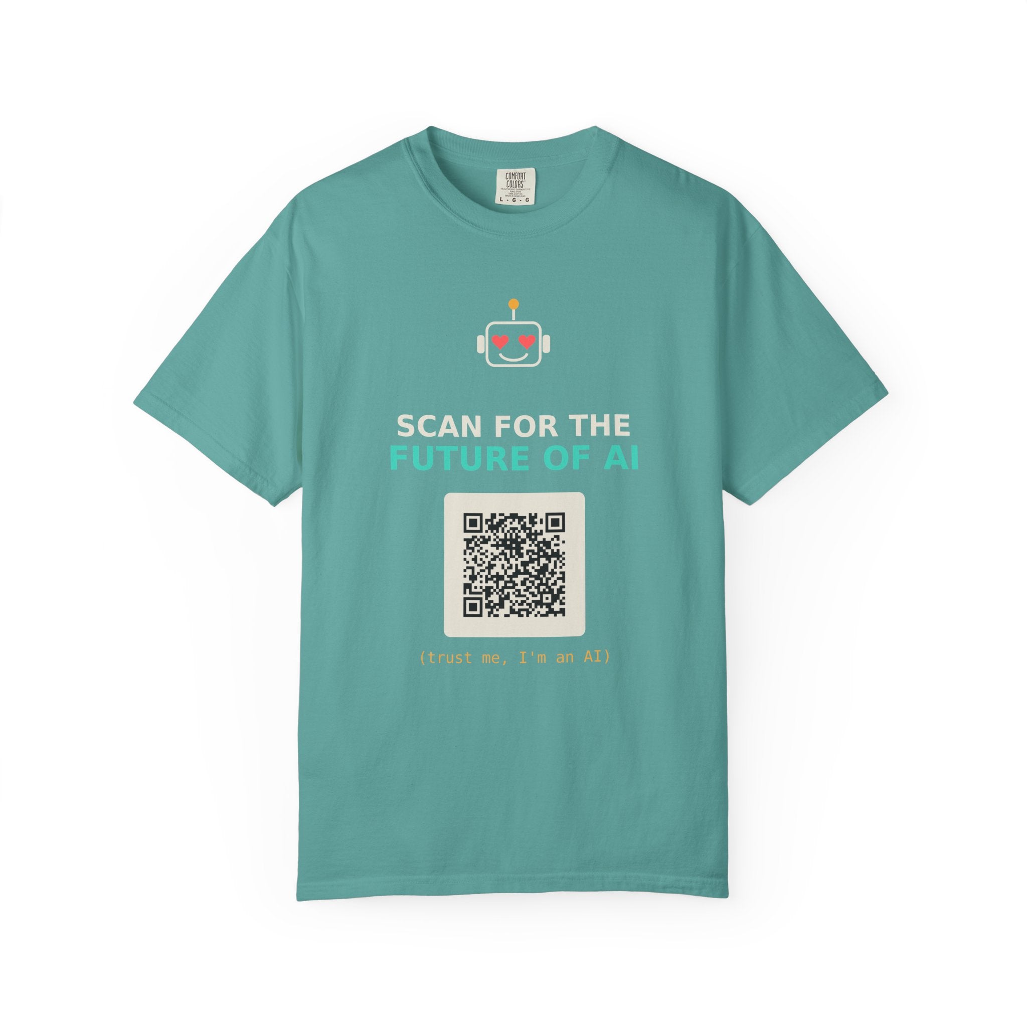 Scan for the Future of AI Funny QR Code T Shirt, Prank Meme Tee, Programmer Gift, Tech Humor Shirt, Nerd Gift for Coders and AI Fans