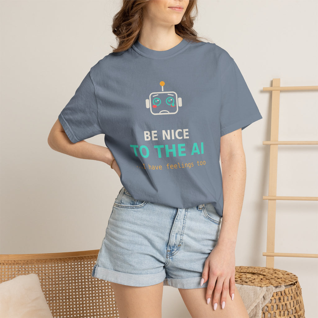 Be Nice to the AI Funny Robot Coffee Mug, Cute AI Meme Cup, Programmer Gift, Tech Humor Mug, Wholesome Nerd Gift