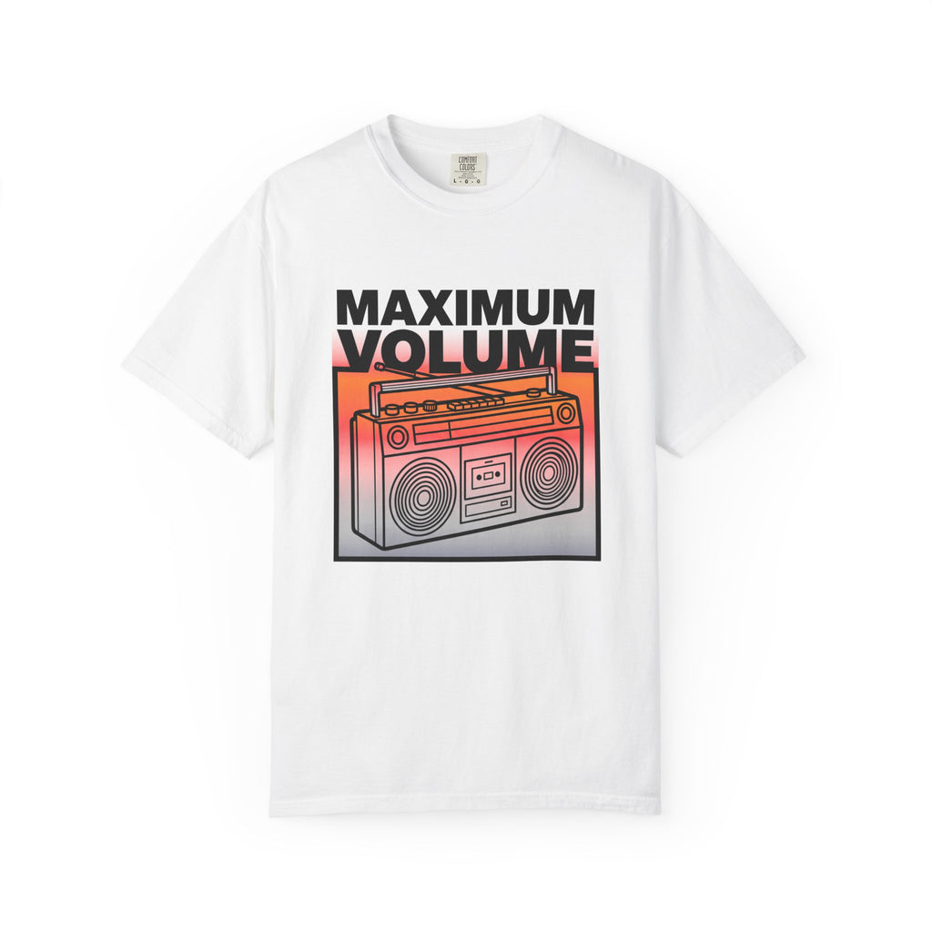 Maximum Volume Boombox T-shirt | Retro Radio Graphic Tee