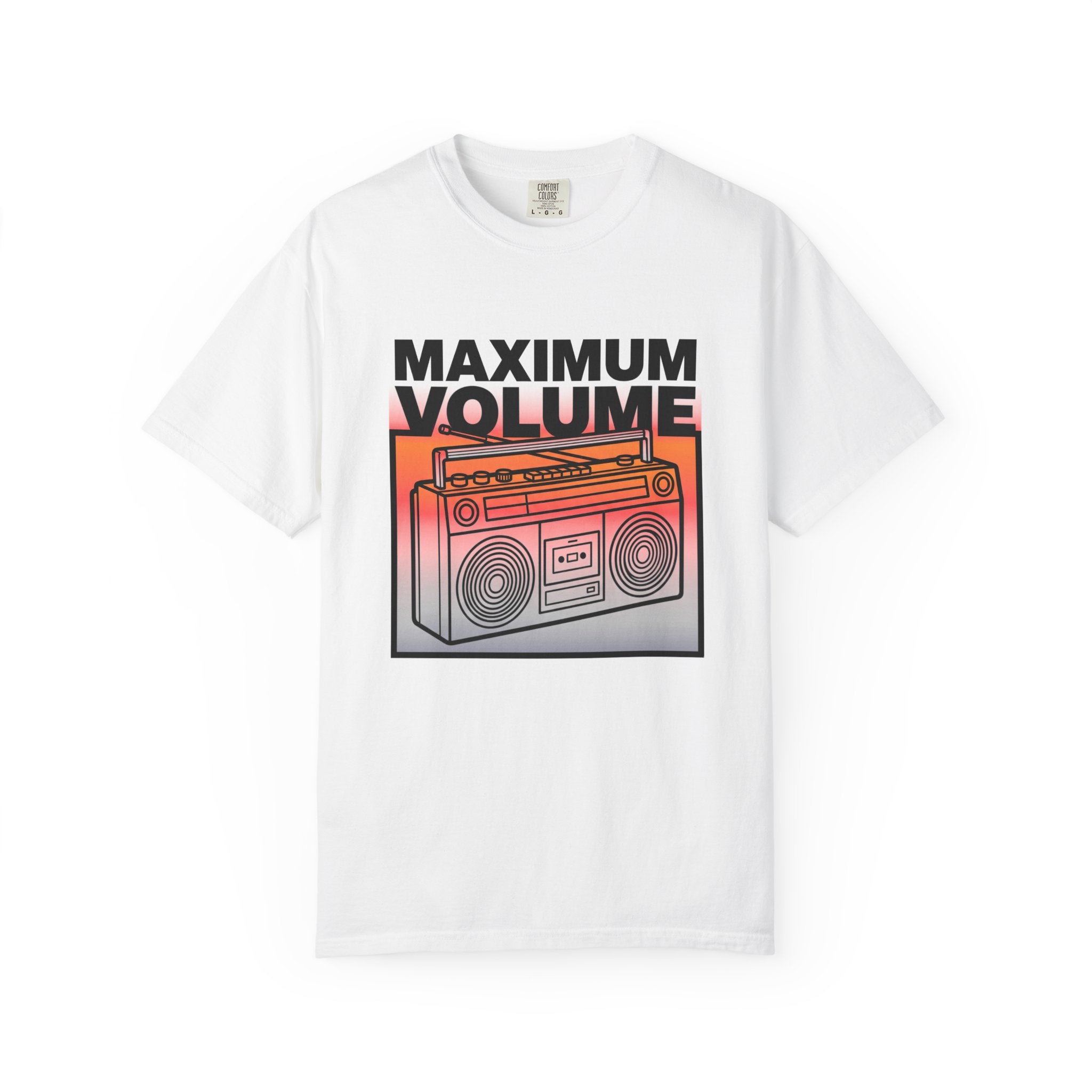 Maximum Volume Boombox T-shirt | Retro Radio Graphic Tee