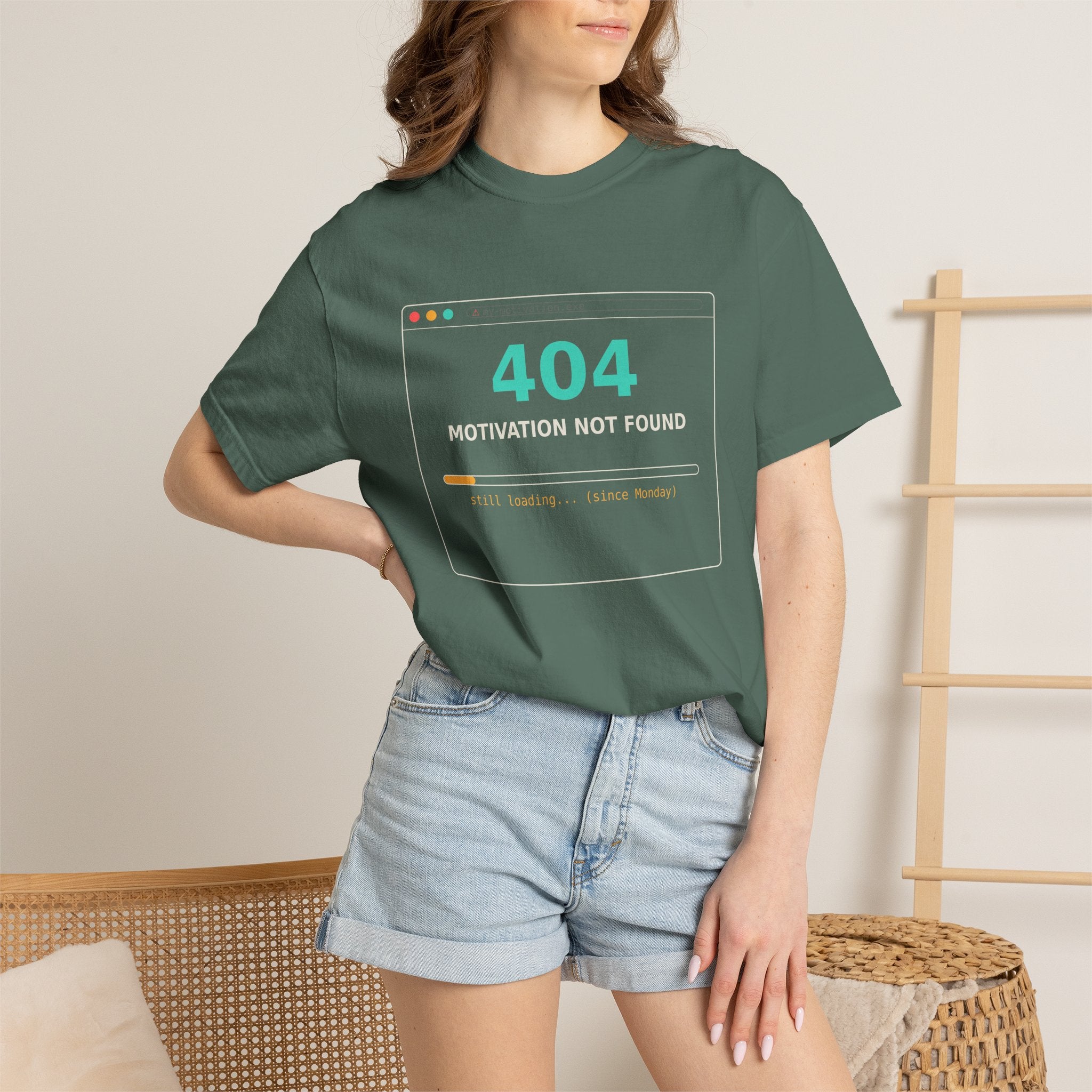 404 Motivation Not Found Funny T Shirt, Sarcastic Meme Tee, Programmer Gift, Tech Humor Shirt, Lazy Monday Nerd Gift for Coders