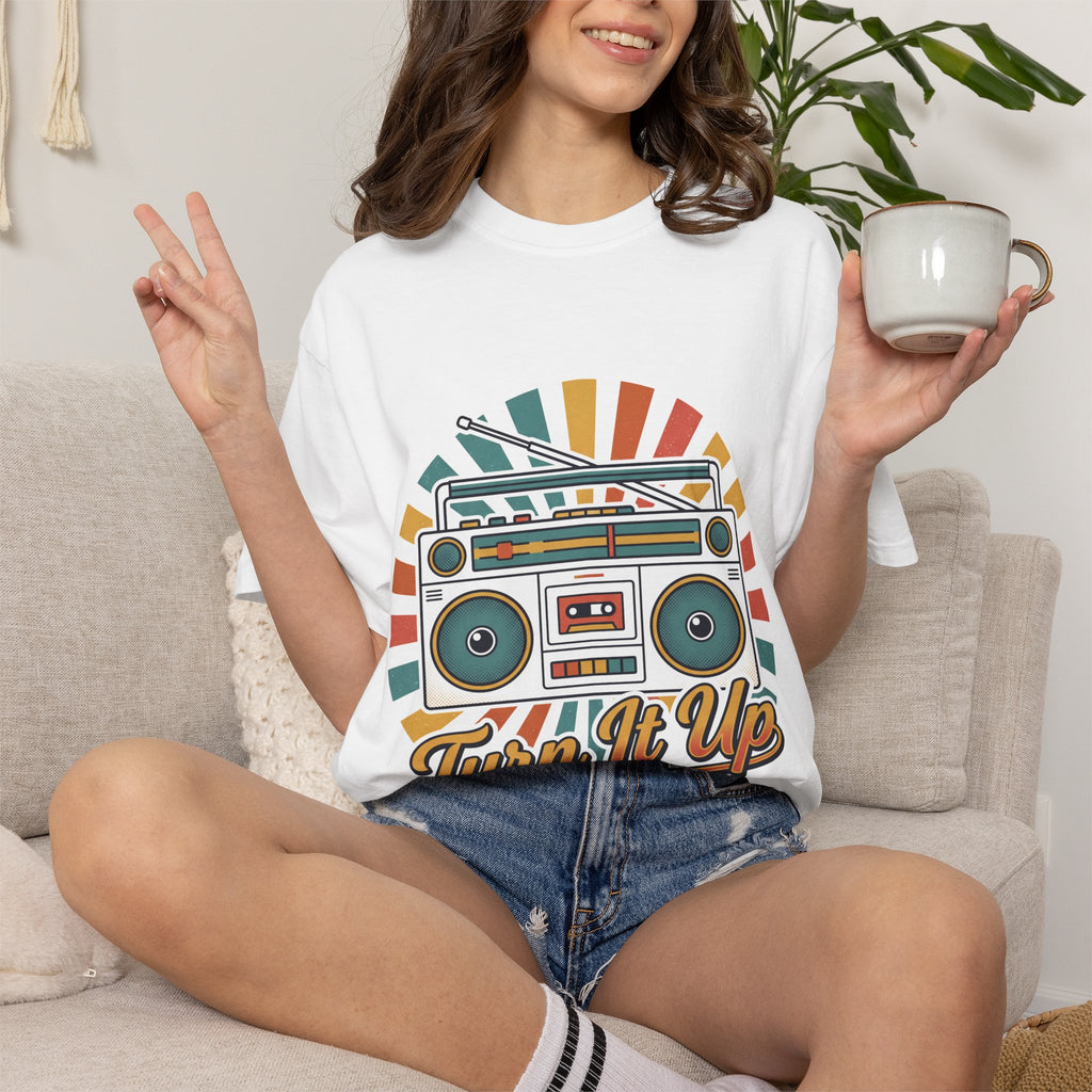 80s Boombox Retro Music Tee | Vintage Ghetto Blaster Shirt