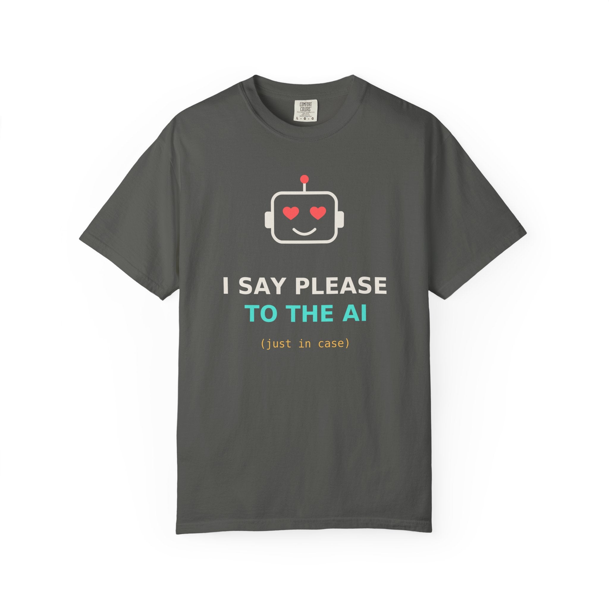 I Say Please to the AI Funny T Shirt, AI Meme Gift, Polite Robot Tee, Tech Humor Shirt, Programmer Nerd Gift for Coders