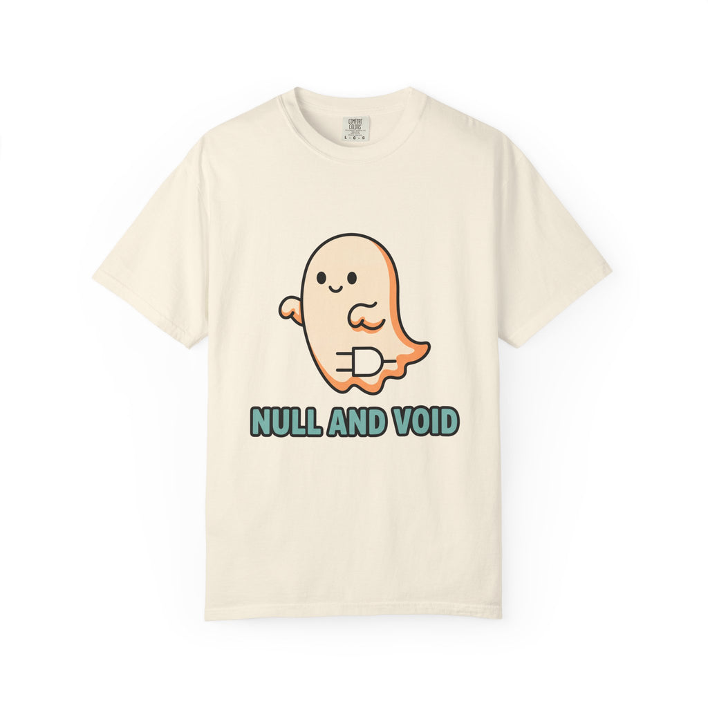 Null and Void ghost illustration T-shirt | Cute spooky graphic tee
