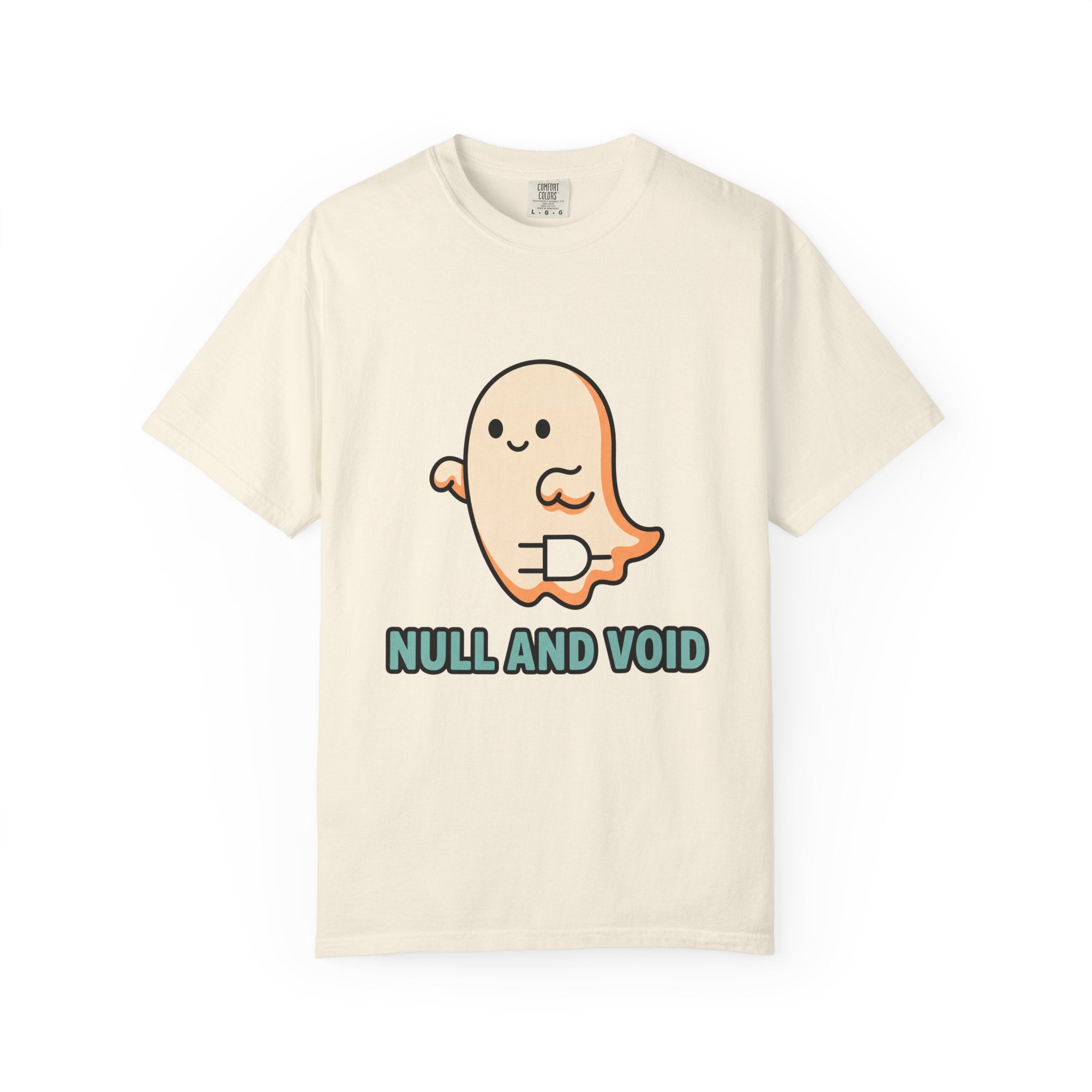 Null and Void ghost illustration T-shirt | Cute spooky graphic tee
