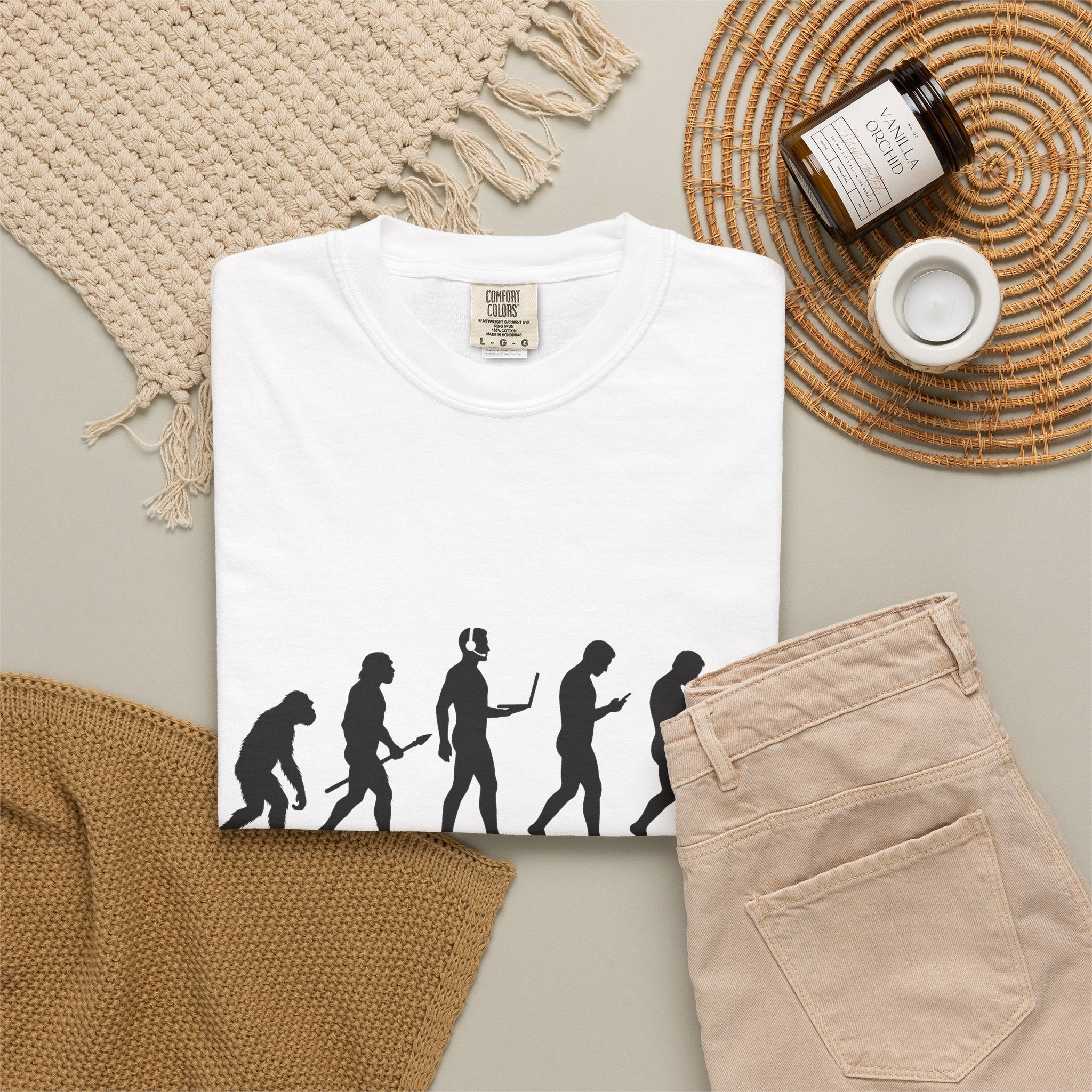 Survival of the Laziest T-shirt | Evolution Humorous Graphic Tee
