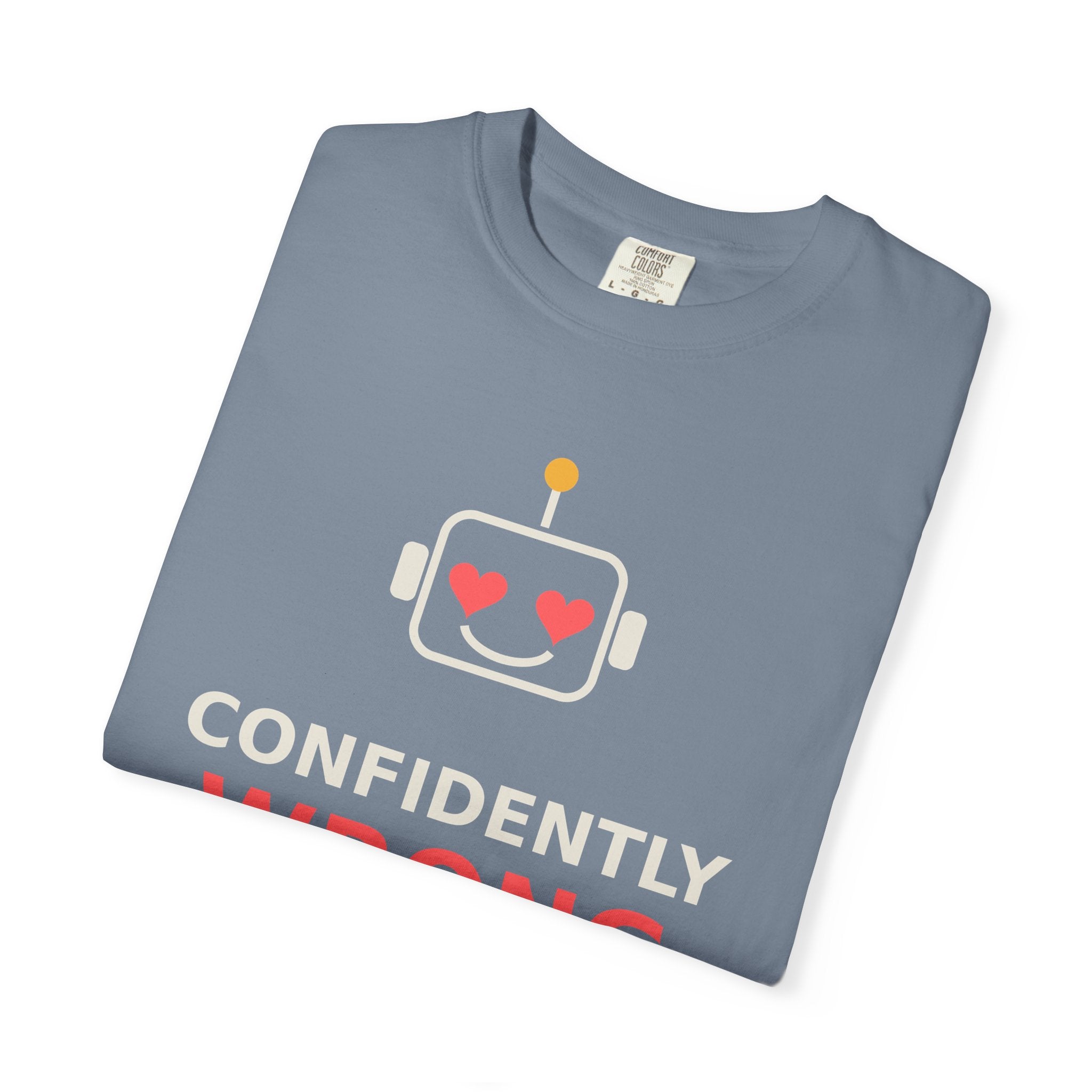 Confidently Wrong Funny AI T Shirt, AI Hallucination Meme Tee, Programmer Gift, Tech Humor Shirt, Chatbot Robot Nerd Gift for Coders