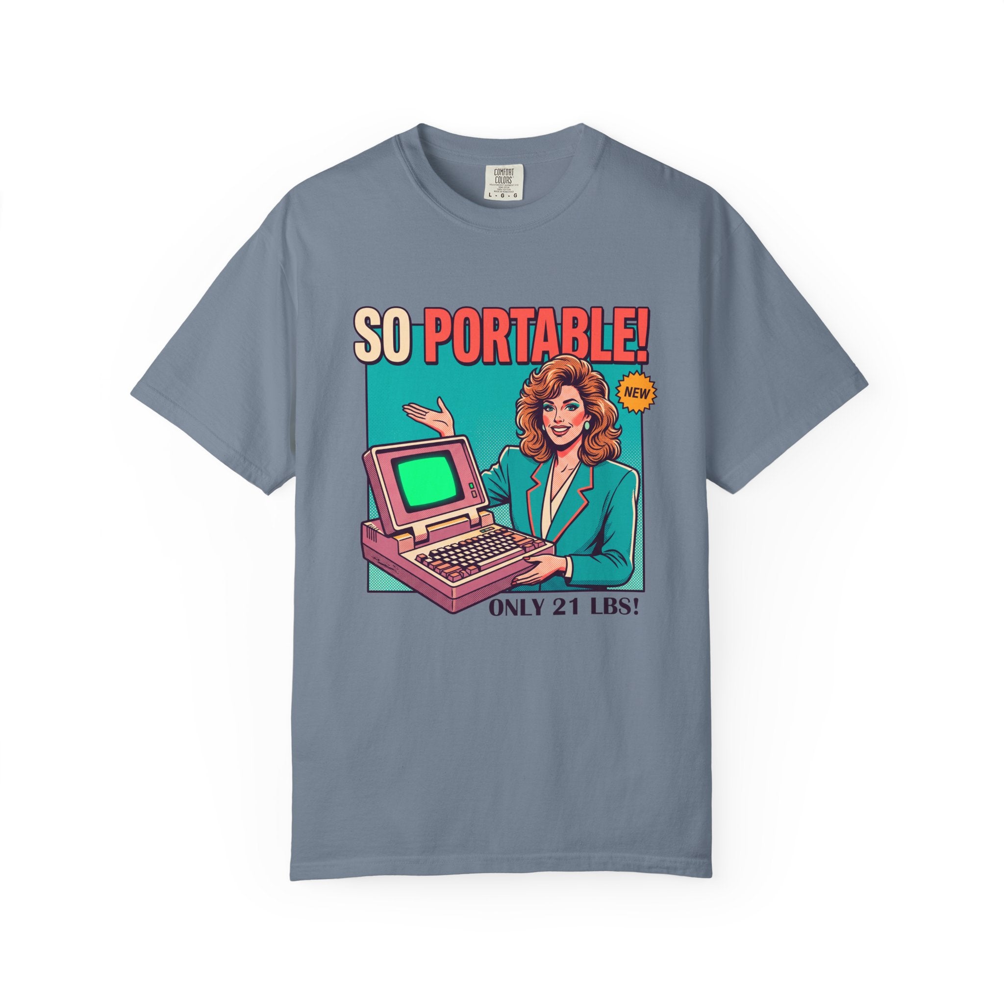 So Portable Retro Computer Tee | Vintage 80s Laptop Graphic T-Shirt