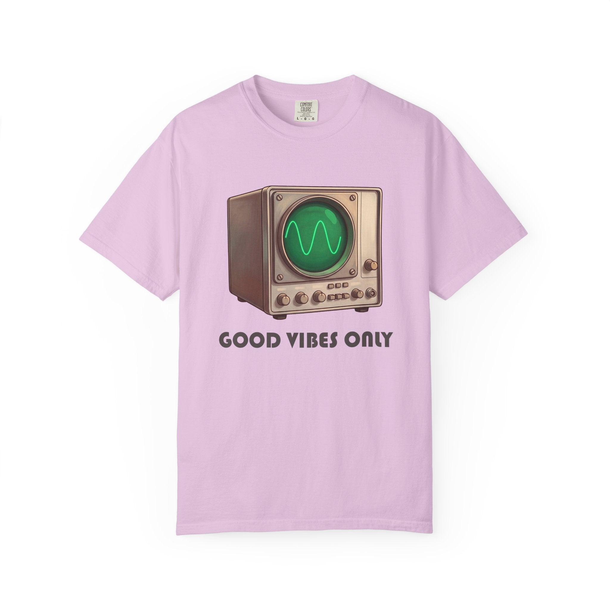 Vintage Oscilloscope Good Vibes Only T-shirt | Retro Electronics Tee