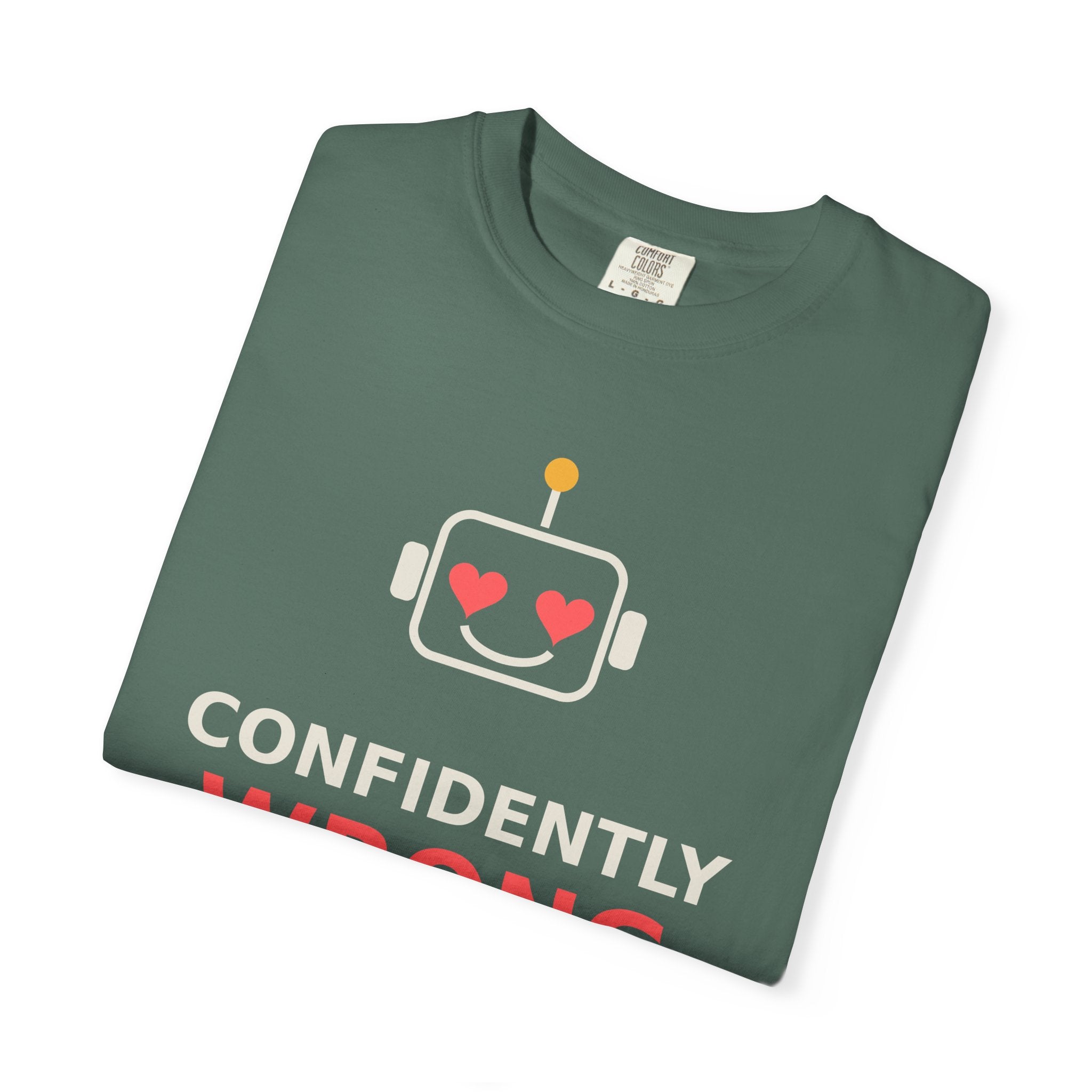 Confidently Wrong Funny AI T Shirt, AI Hallucination Meme Tee, Programmer Gift, Tech Humor Shirt, Chatbot Robot Nerd Gift for Coders