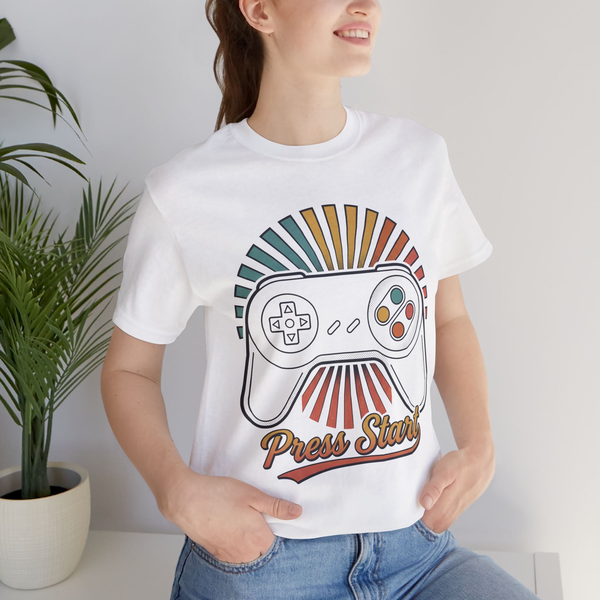 Press Start Retro Video Game T-Shirt