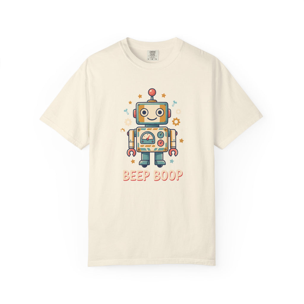 Retro Cartoon Robot Beep Boop T-Shirt | Cute Robot Graphic Tee