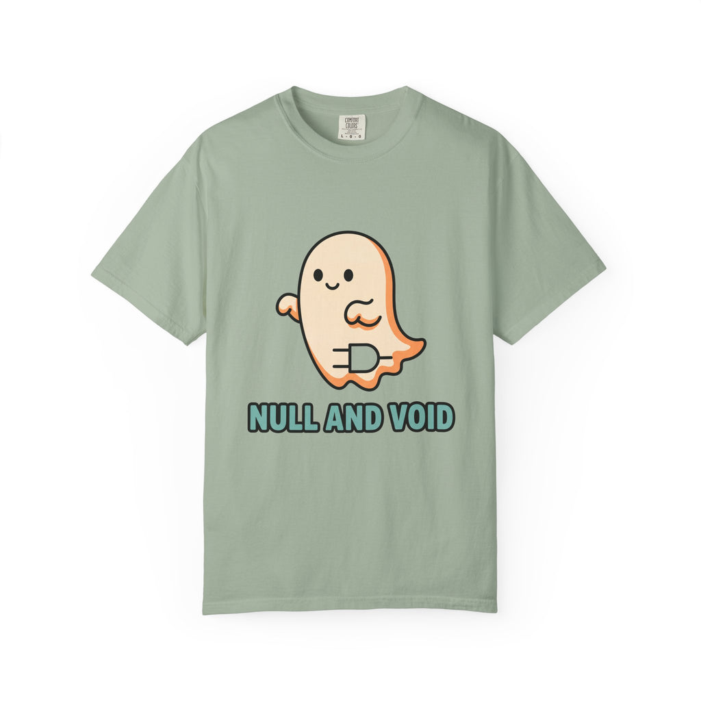 Null and Void ghost illustration T-shirt | Cute spooky graphic tee