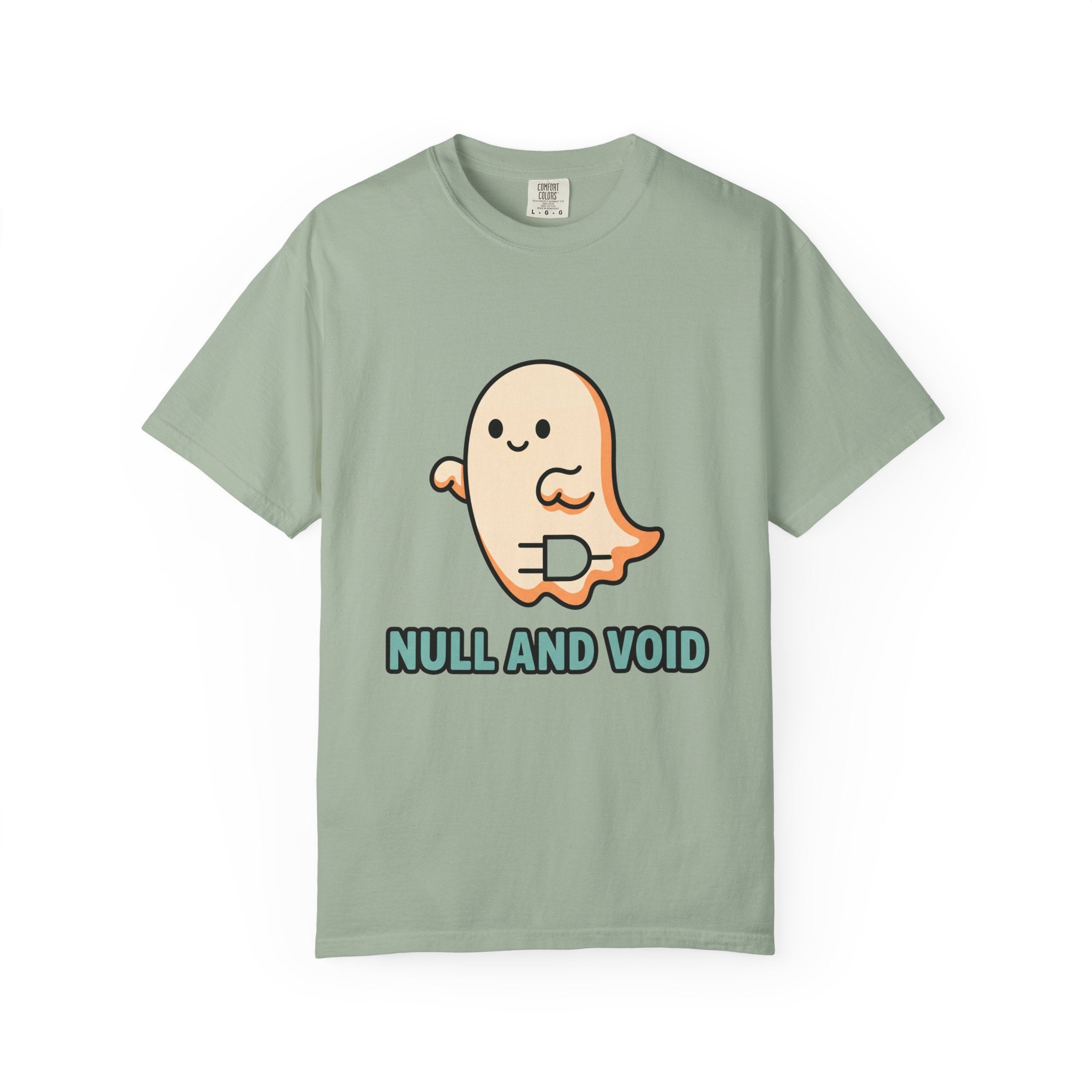 Null and Void ghost illustration T-shirt | Cute spooky graphic tee