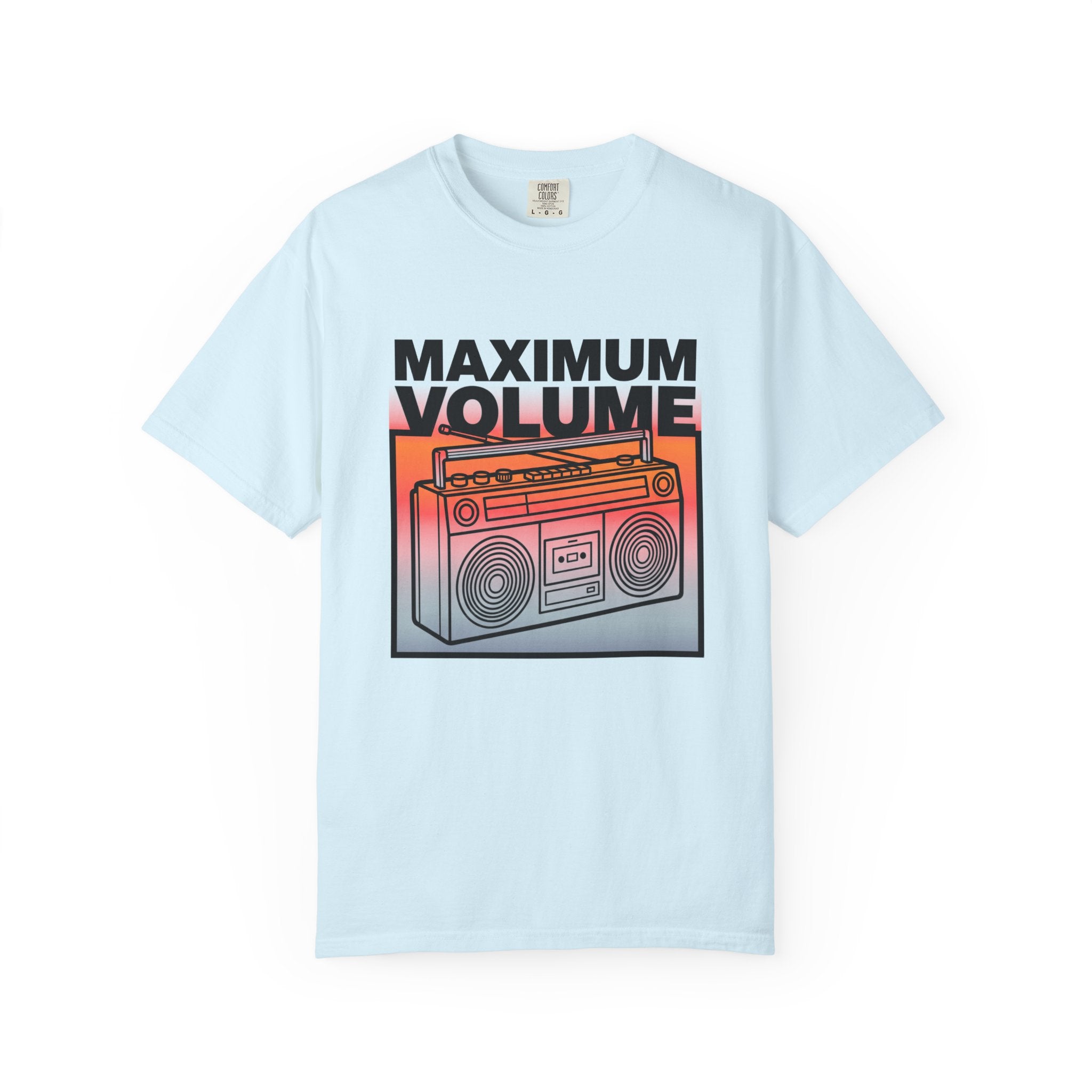 Maximum Volume Boombox T-shirt | Retro Radio Graphic Tee