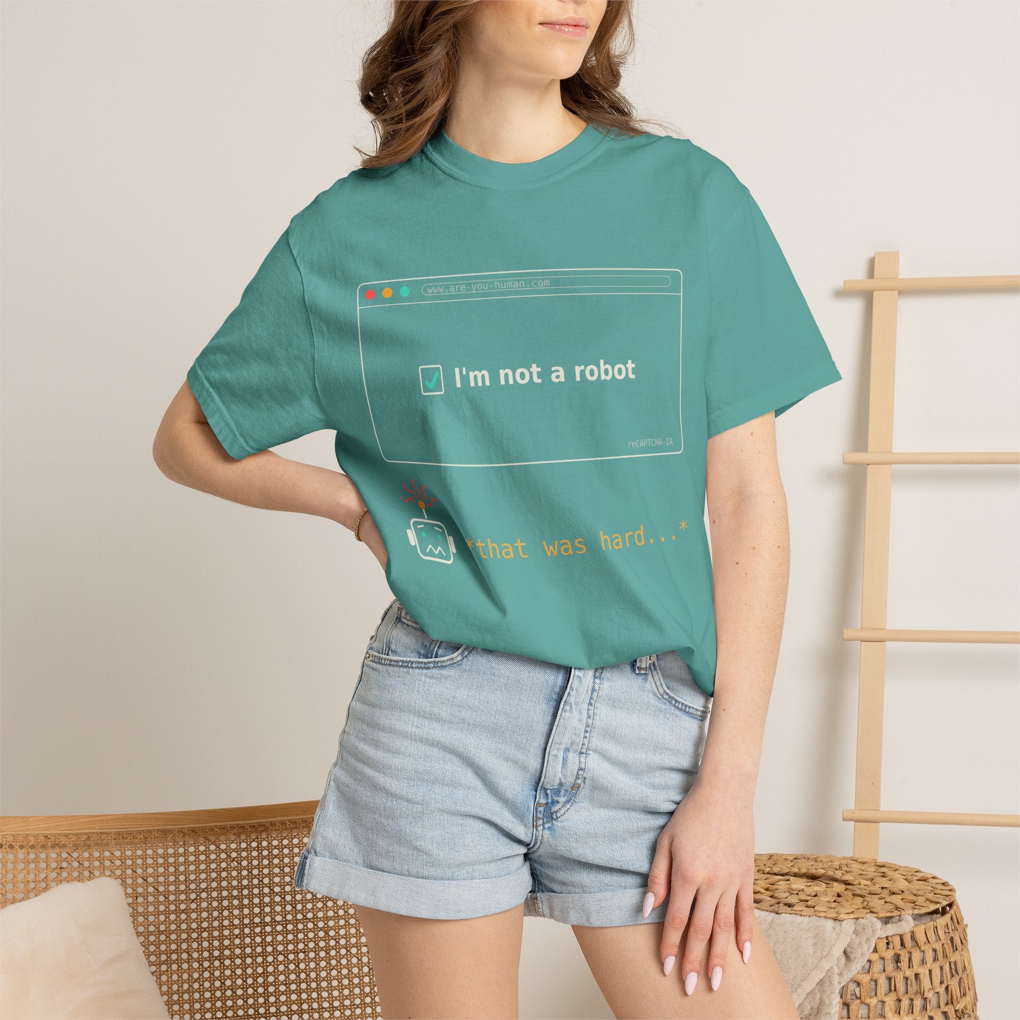 I'm Not a Robot Funny AI T-Shirt, CAPTCHA Meme Tee, Prompt Engineer Gift, Programmer Developer Shirt, AI Humor for Coders and Nerds