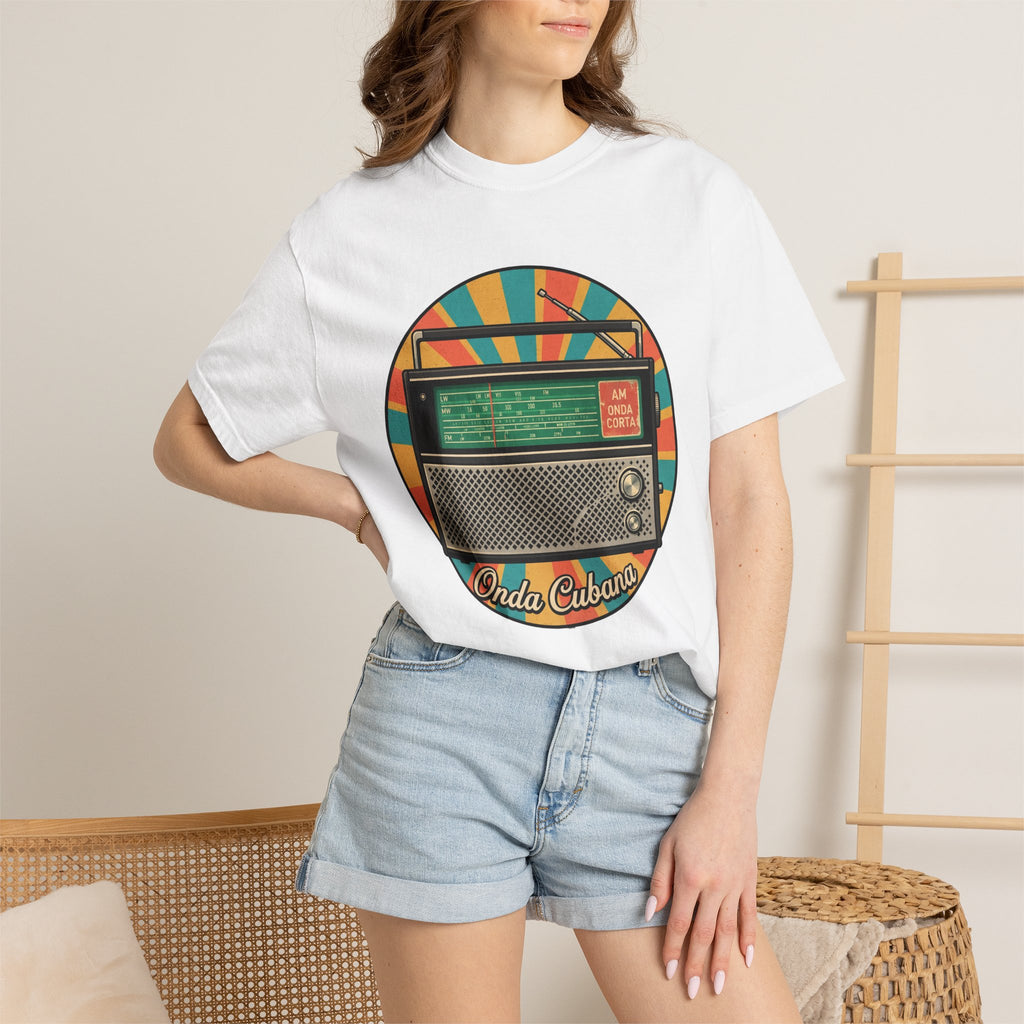 Vintage Radio T-Shirt — Retro 'Olde Cubana' Graphic Tee