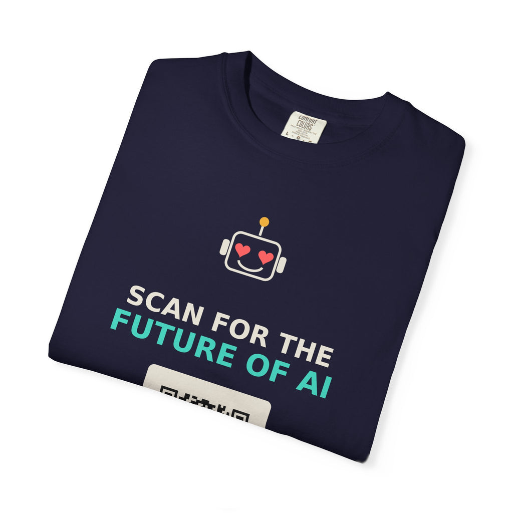 Scan for the Future of AI Funny QR Code T Shirt, Prank Meme Tee, Programmer Gift, Tech Humor Shirt, Nerd Gift for Coders and AI Fans
