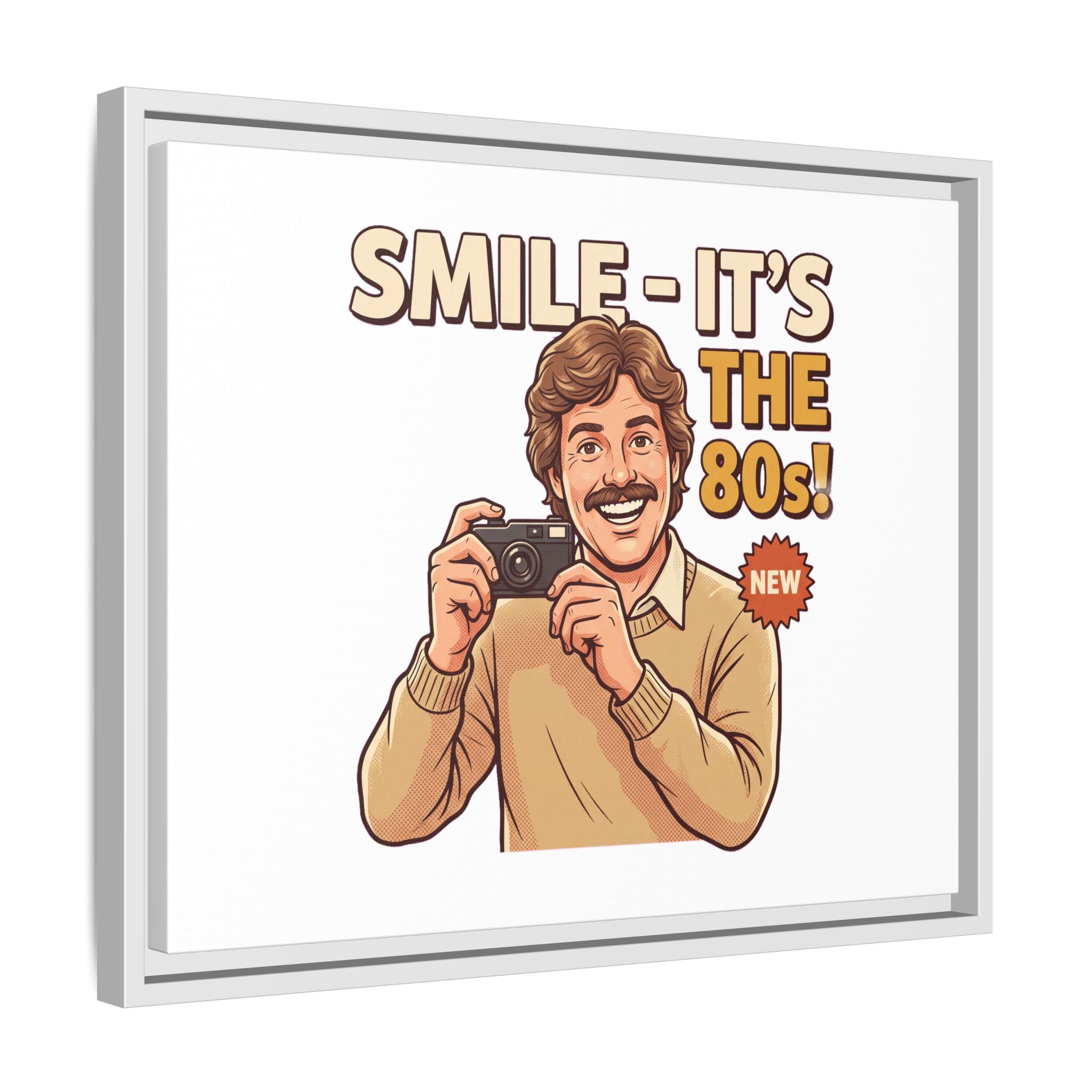 Smile It's the 80s Retro Photographer Poster | Canvas