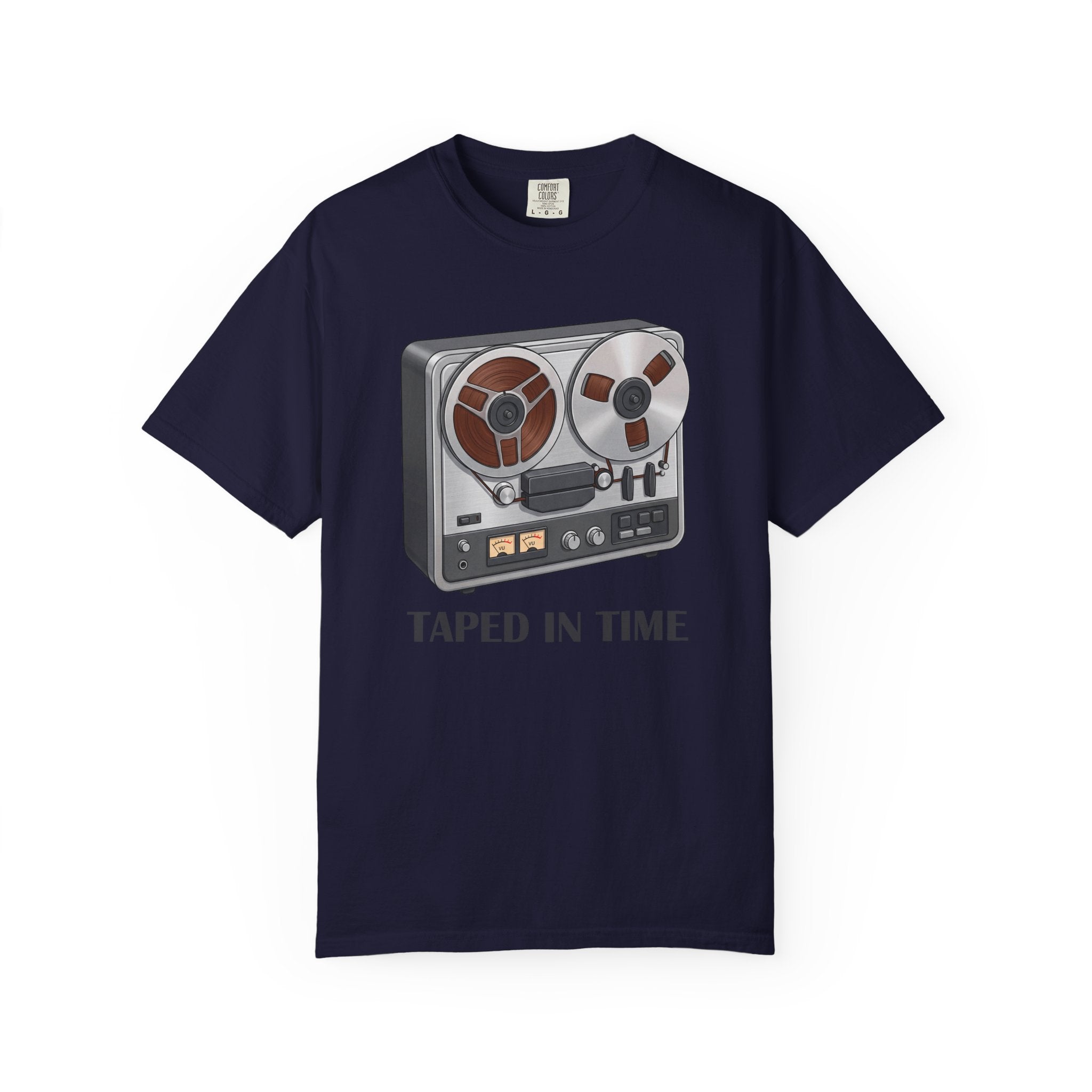 Taped In Time Reel-to-Reel Tape Recorder T-shirt | Vintage Audio Tee