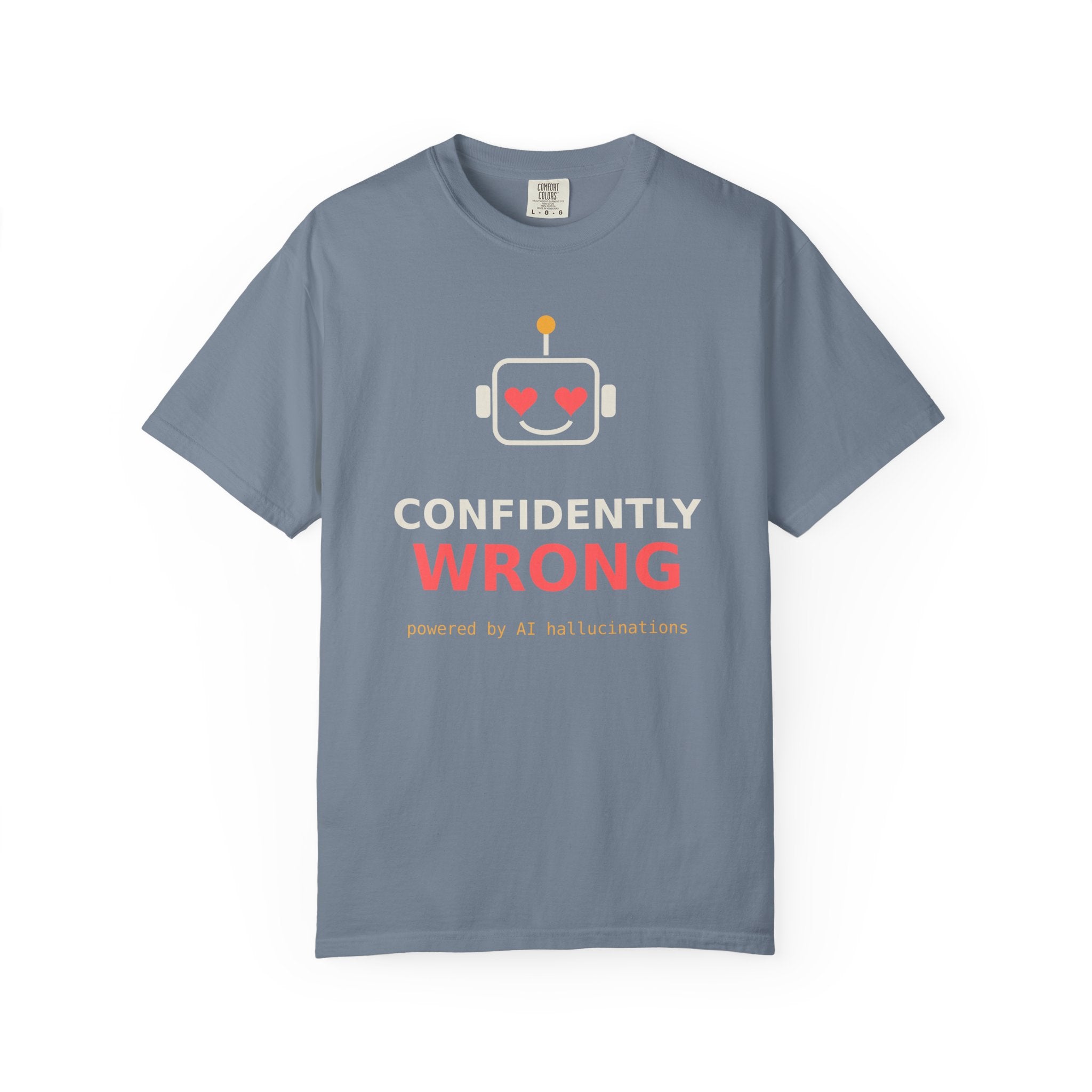 Confidently Wrong Funny AI T Shirt, AI Hallucination Meme Tee, Programmer Gift, Tech Humor Shirt, Chatbot Robot Nerd Gift for Coders