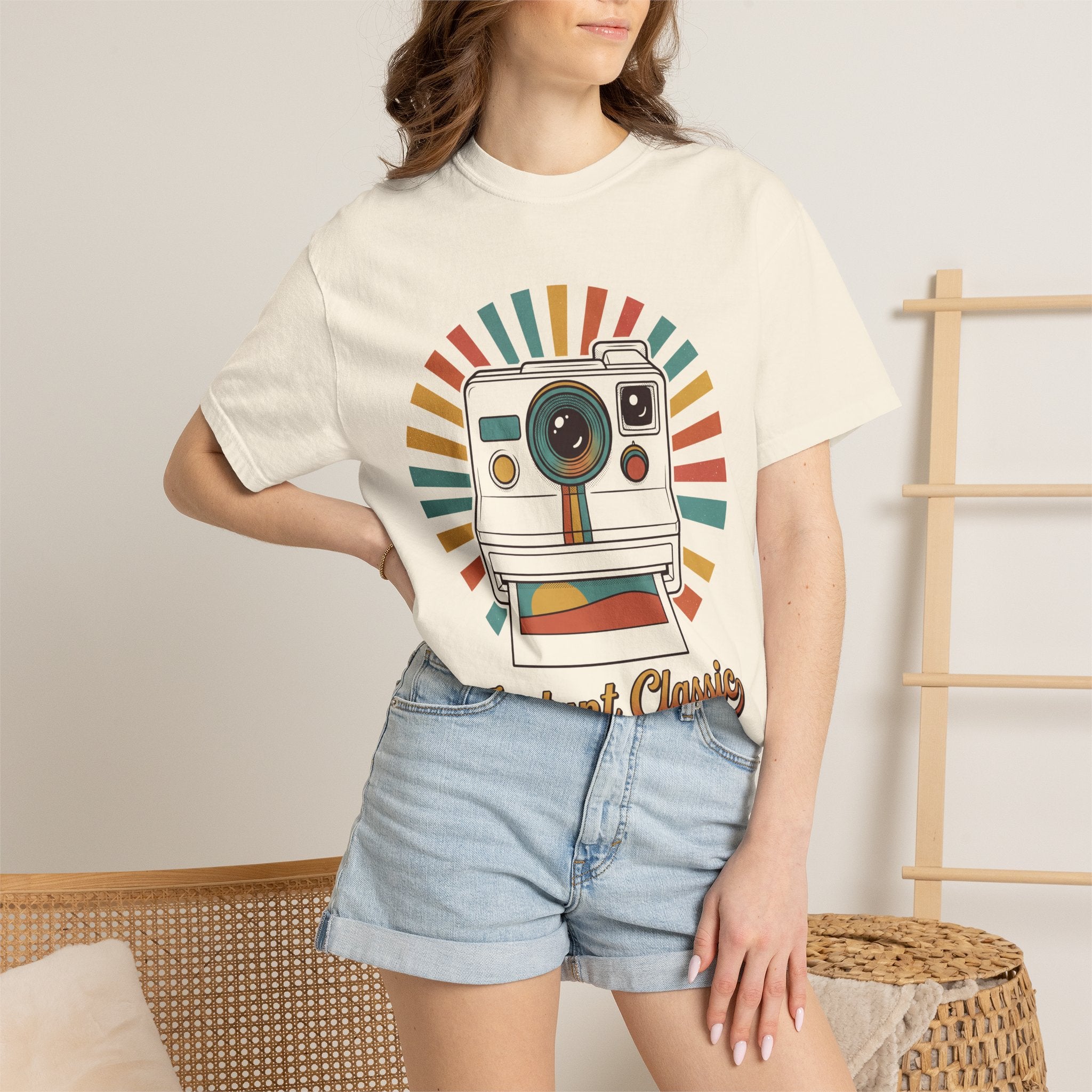 Retro Instant Camera T-shirt | Vintage Photography Tee, 80s Aesthetic