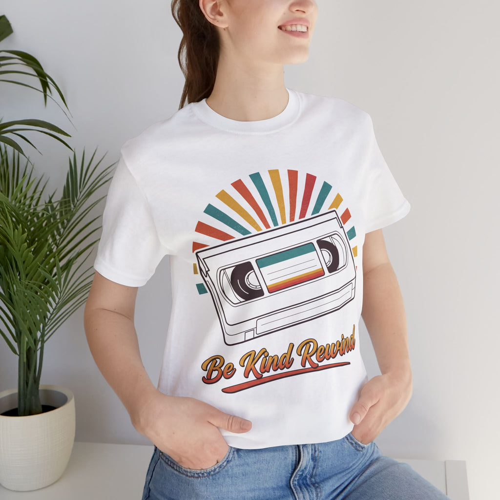 Retro Cassette Tee — "Be Kind Rewind" Vintage Music T-Shirt