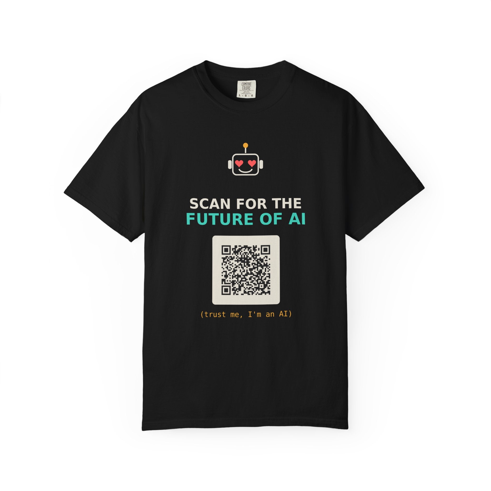 Scan for the Future of AI Funny QR Code T Shirt, Prank Meme Tee, Programmer Gift, Tech Humor Shirt, Nerd Gift for Coders and AI Fans