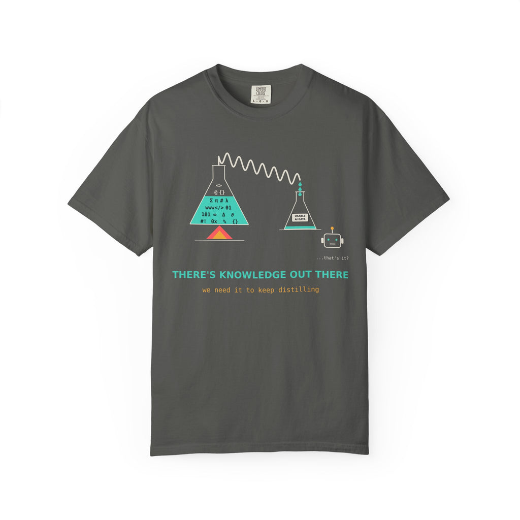 Theres Knowledge Out There Funny AI T-Shirt, Data Science Meme Tee, Machine Learning Gift, Programmer Tech Humor Nerd Shirt for Coders