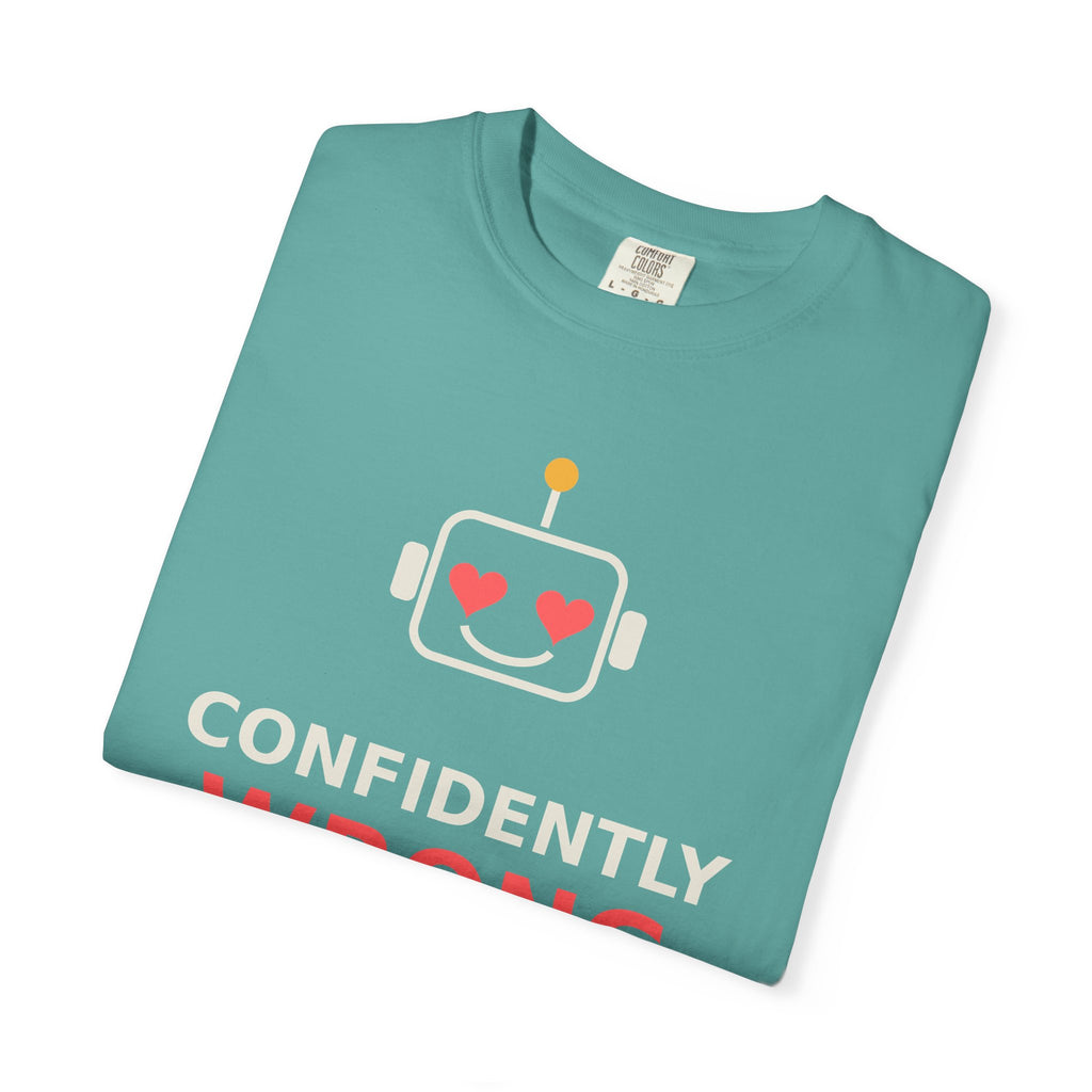 Confidently Wrong Funny AI T Shirt, AI Hallucination Meme Tee, Programmer Gift, Tech Humor Shirt, Chatbot Robot Nerd Gift for Coders