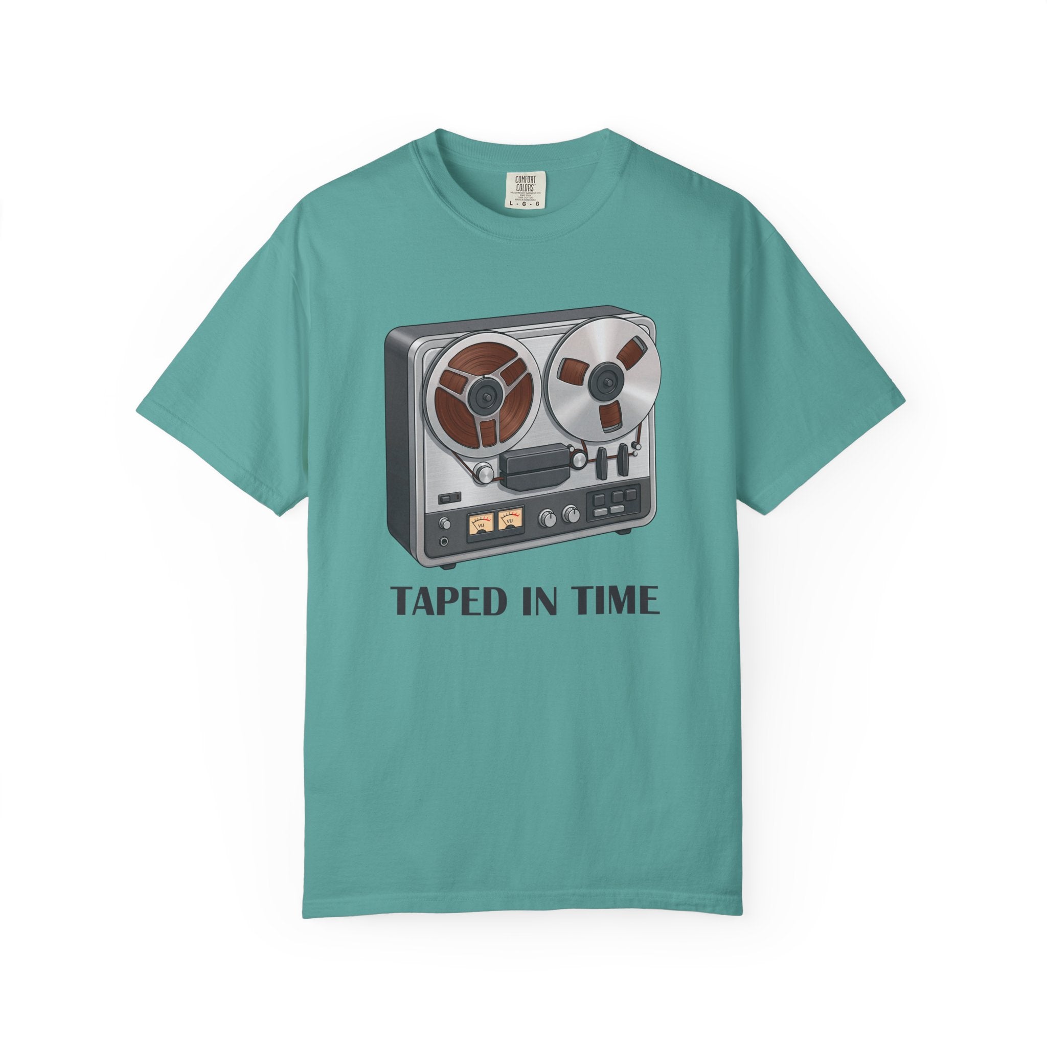 Taped In Time Reel-to-Reel Tape Recorder T-shirt | Vintage Audio Tee