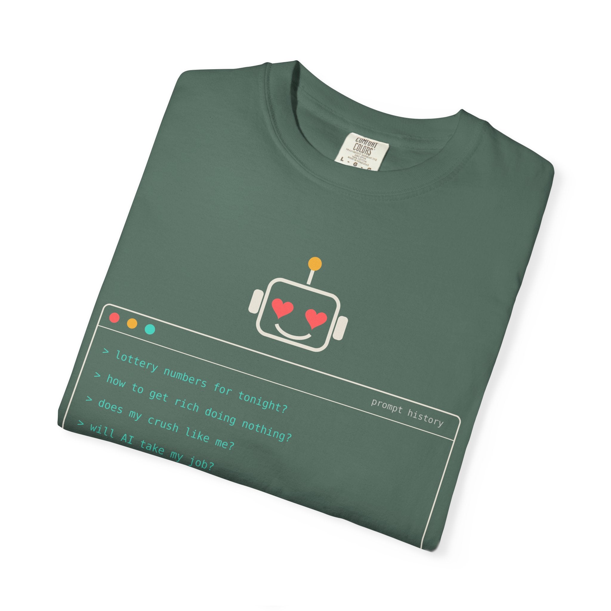 What We Ask AI Funny Meme T-Shirt, Lottery Numbers Crush Questions Tee, AI Humor Shirt, Programmer Nerd Gift, Tech Lover Gift for Coders